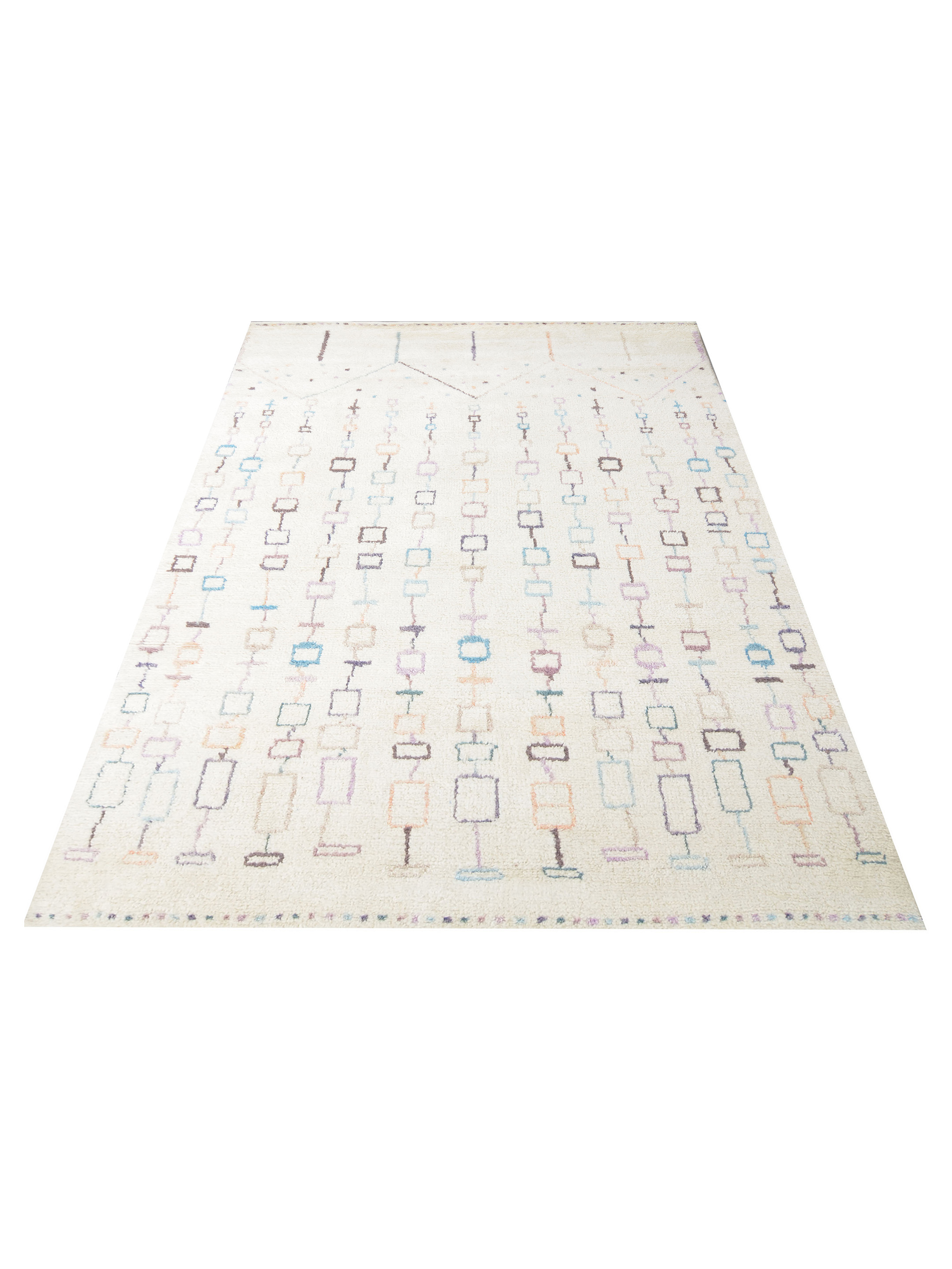 Moroccan Hand Knotted Ivory 5x8 - Image 2 of 5