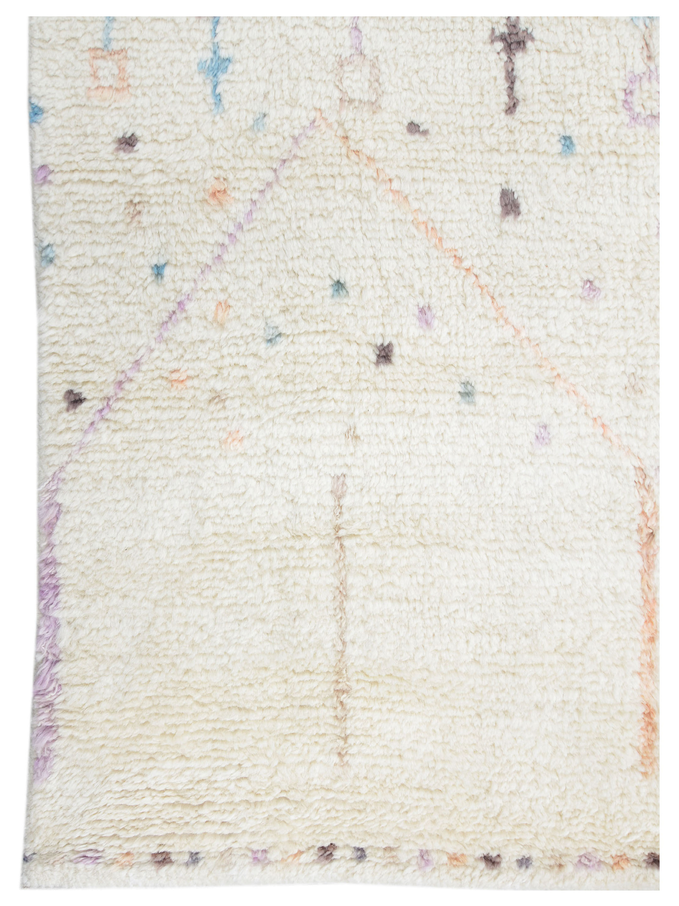 Moroccan Hand Knotted Ivory 5x8 - Image 4 of 5