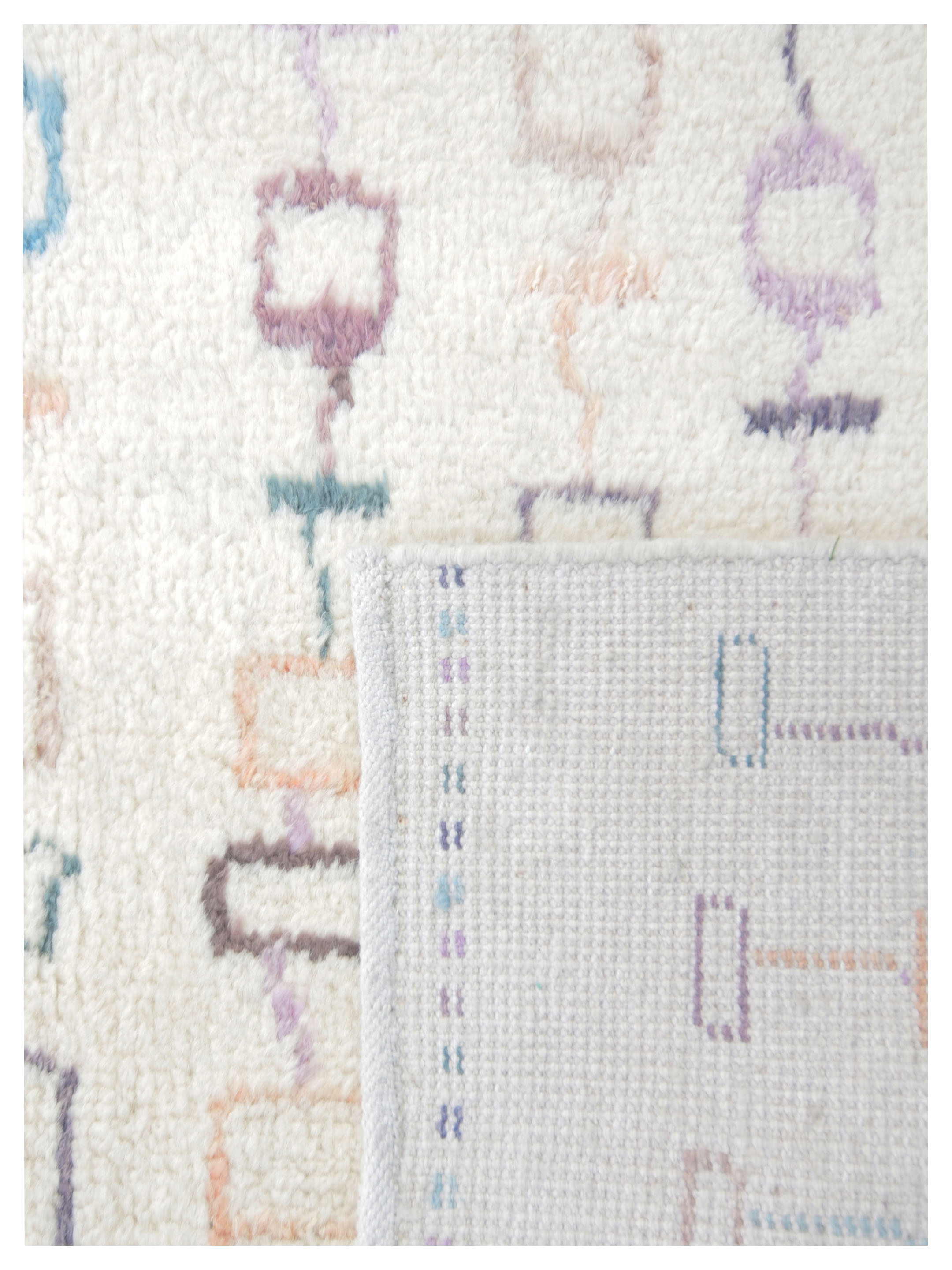 Moroccan Hand Knotted Ivory 5x8 - Image 5 of 5
