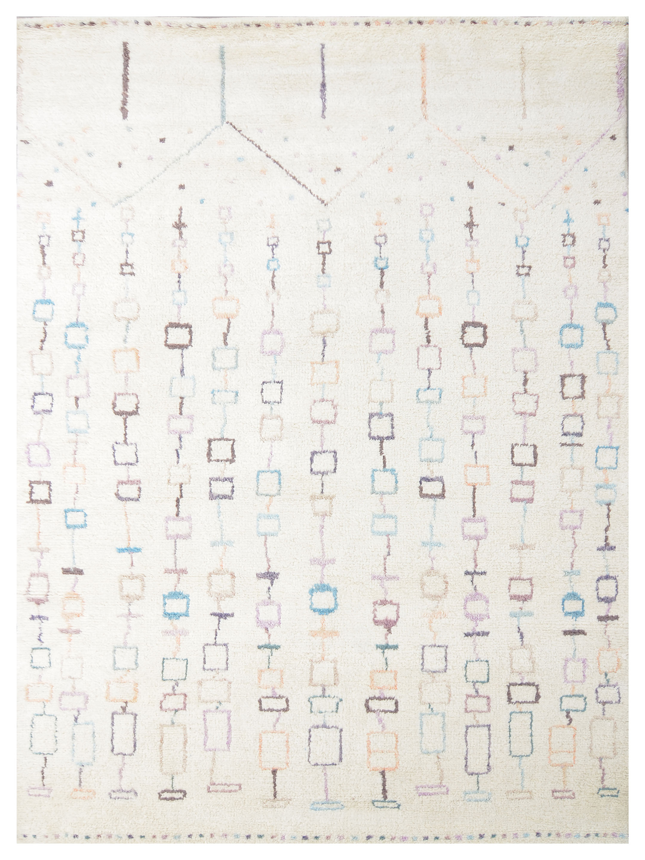 Moroccan Hand Knotted Ivory 5x8