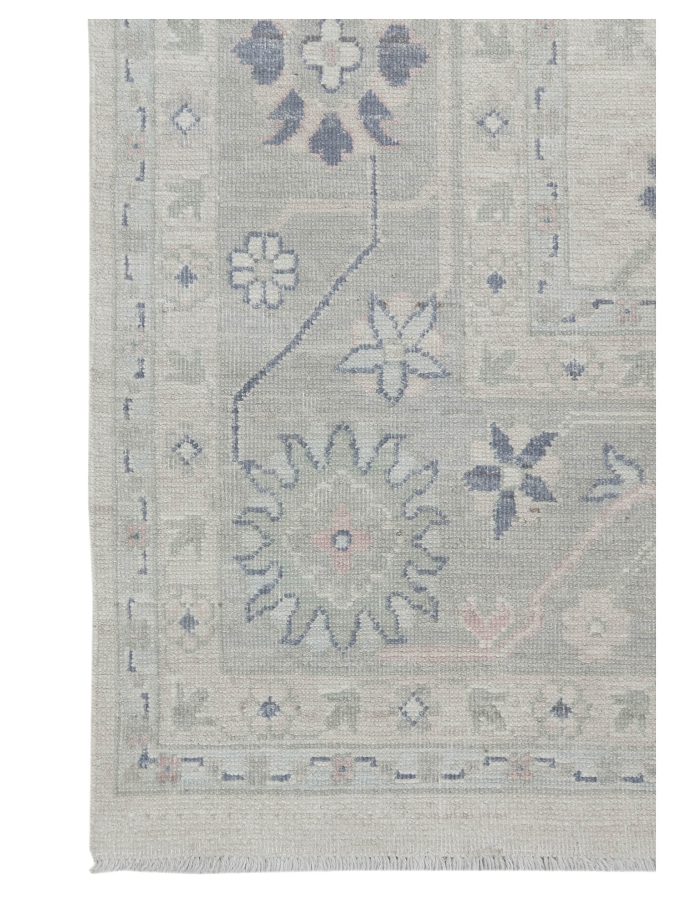 Ushak Wool Weft Hand Knotted Ivory 9x12 - Image 2 of 6