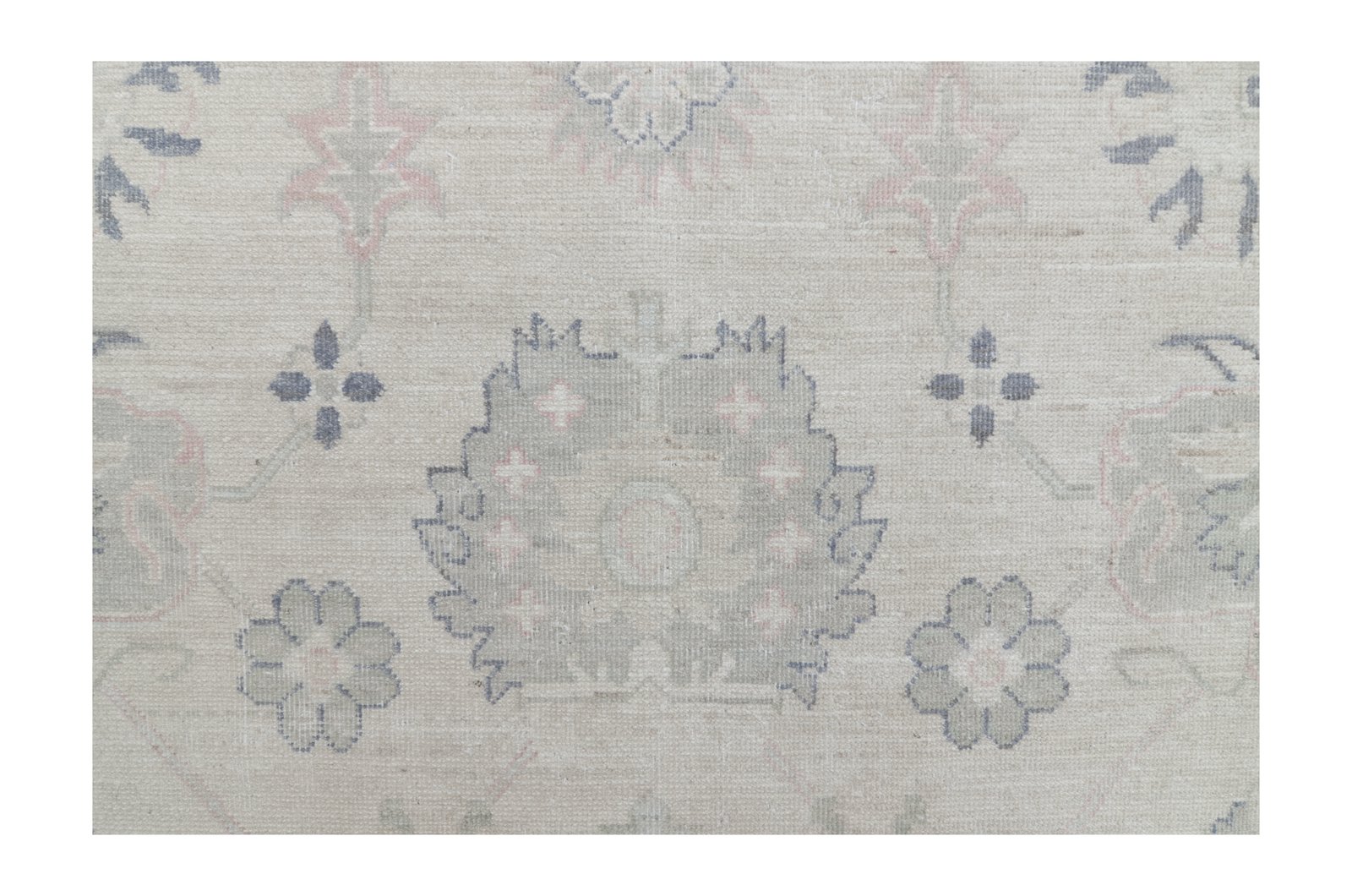 Ushak Wool Weft Hand Knotted Ivory 9x12 - Image 4 of 6