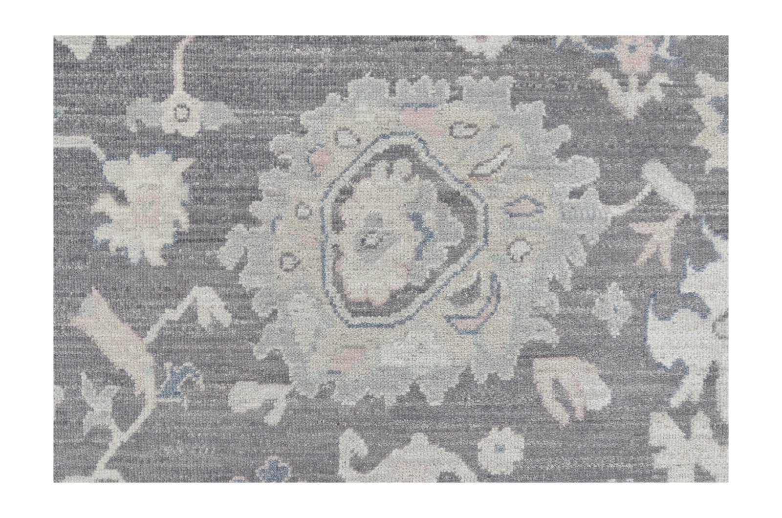 Ushak Wool Weft Hand Knotted Grey 9x12 - Image 4 of 6