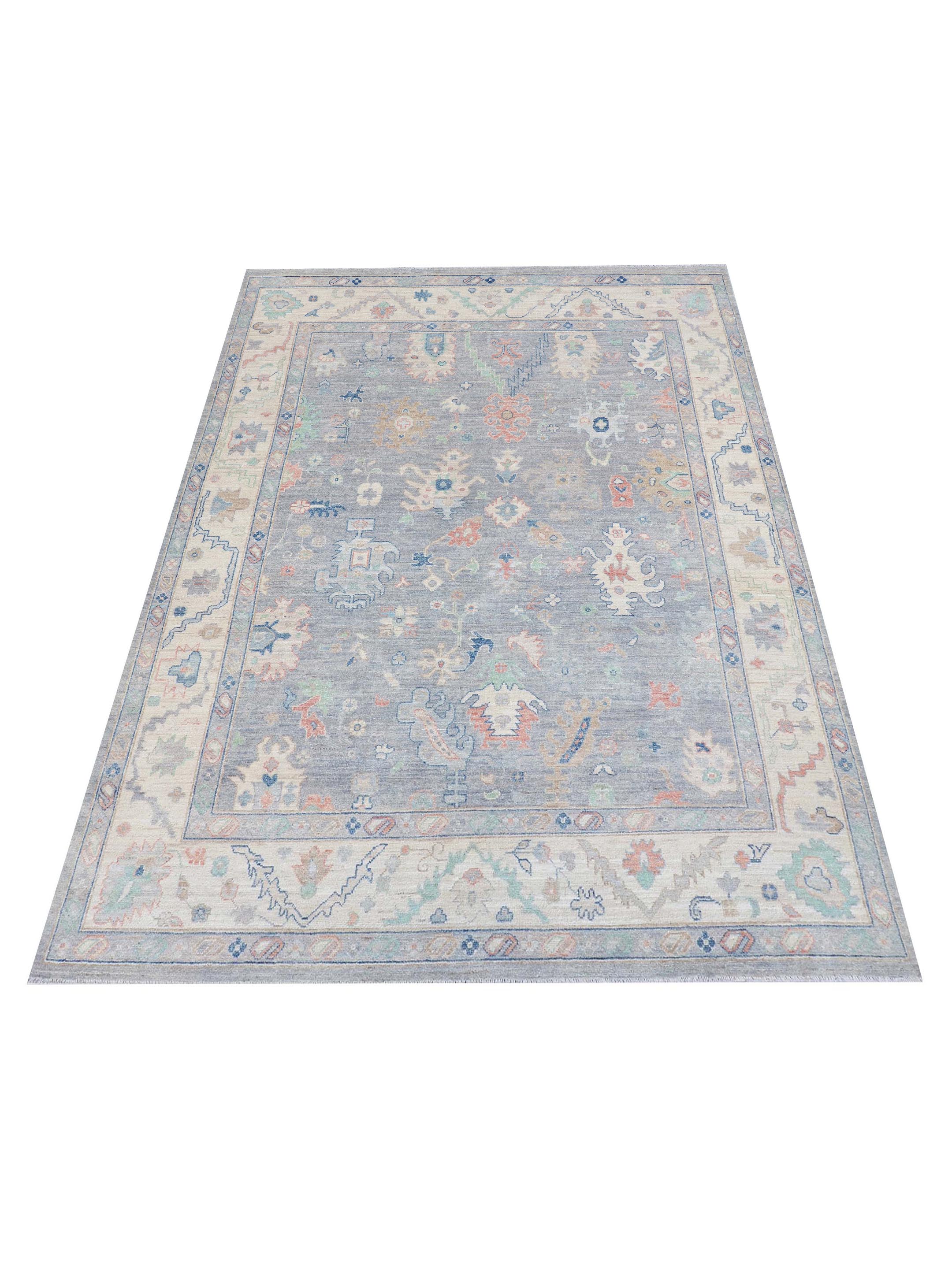 Ushak Wool Weft Hand Knotted Grey 8x10 - Image 2 of 5
