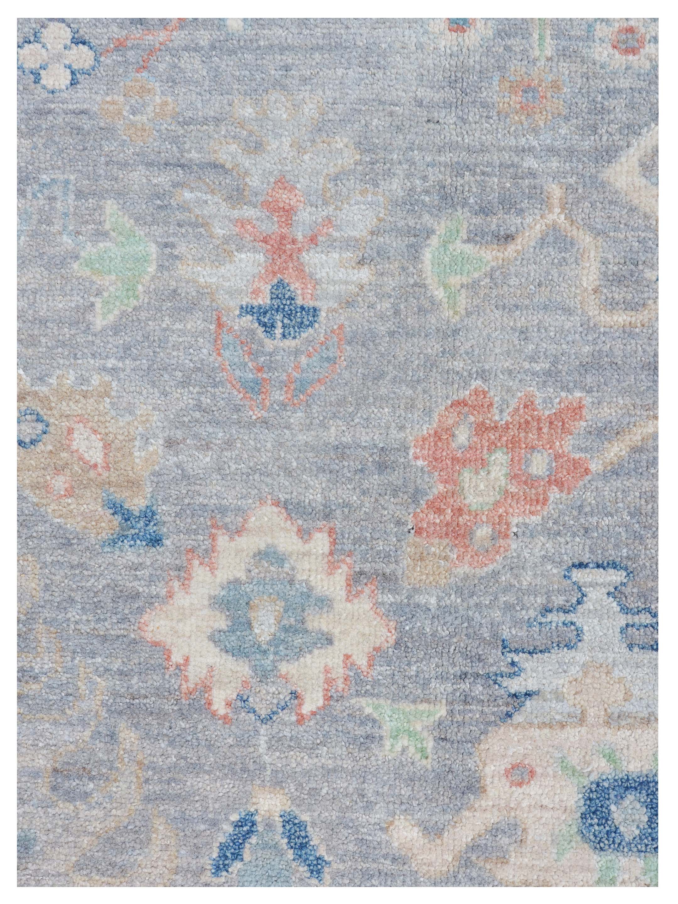 Ushak Wool Weft Hand Knotted Grey 8x10 - Image 3 of 5