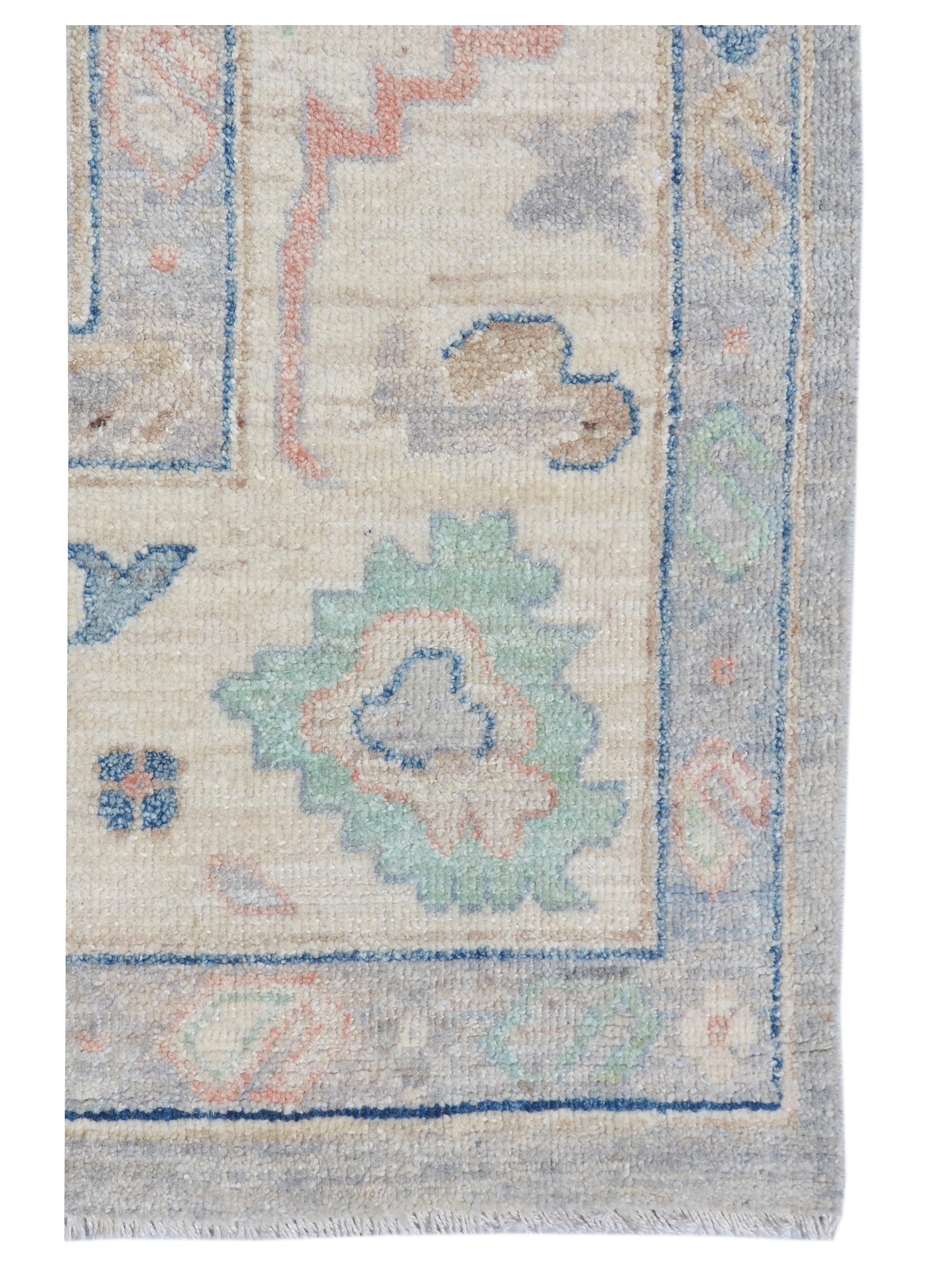 Ushak Wool Weft Hand Knotted Grey 8x10 - Image 4 of 5