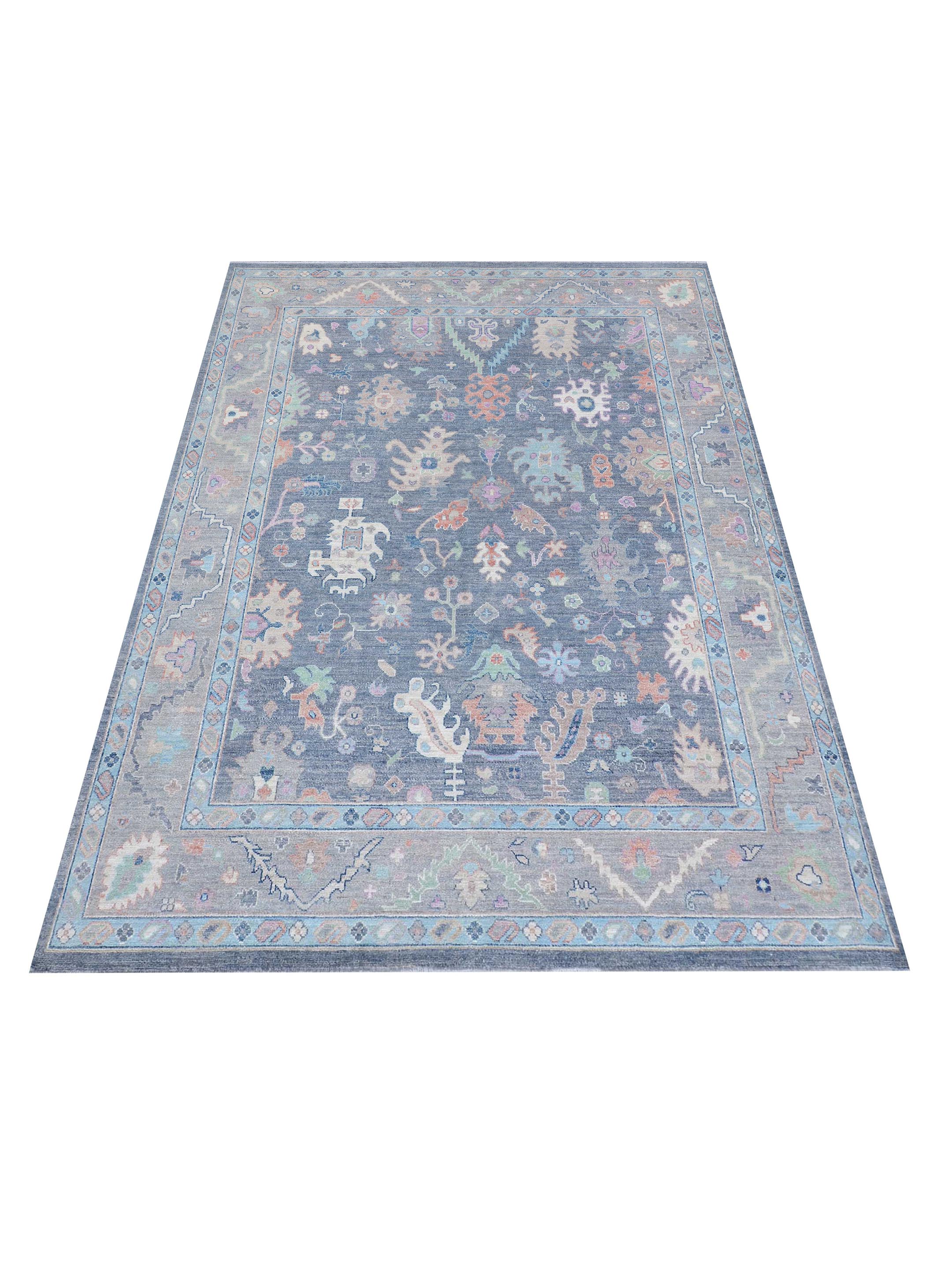 Ushak Wool Weft Hand Knotted Grey 8x10 - Image 2 of 5