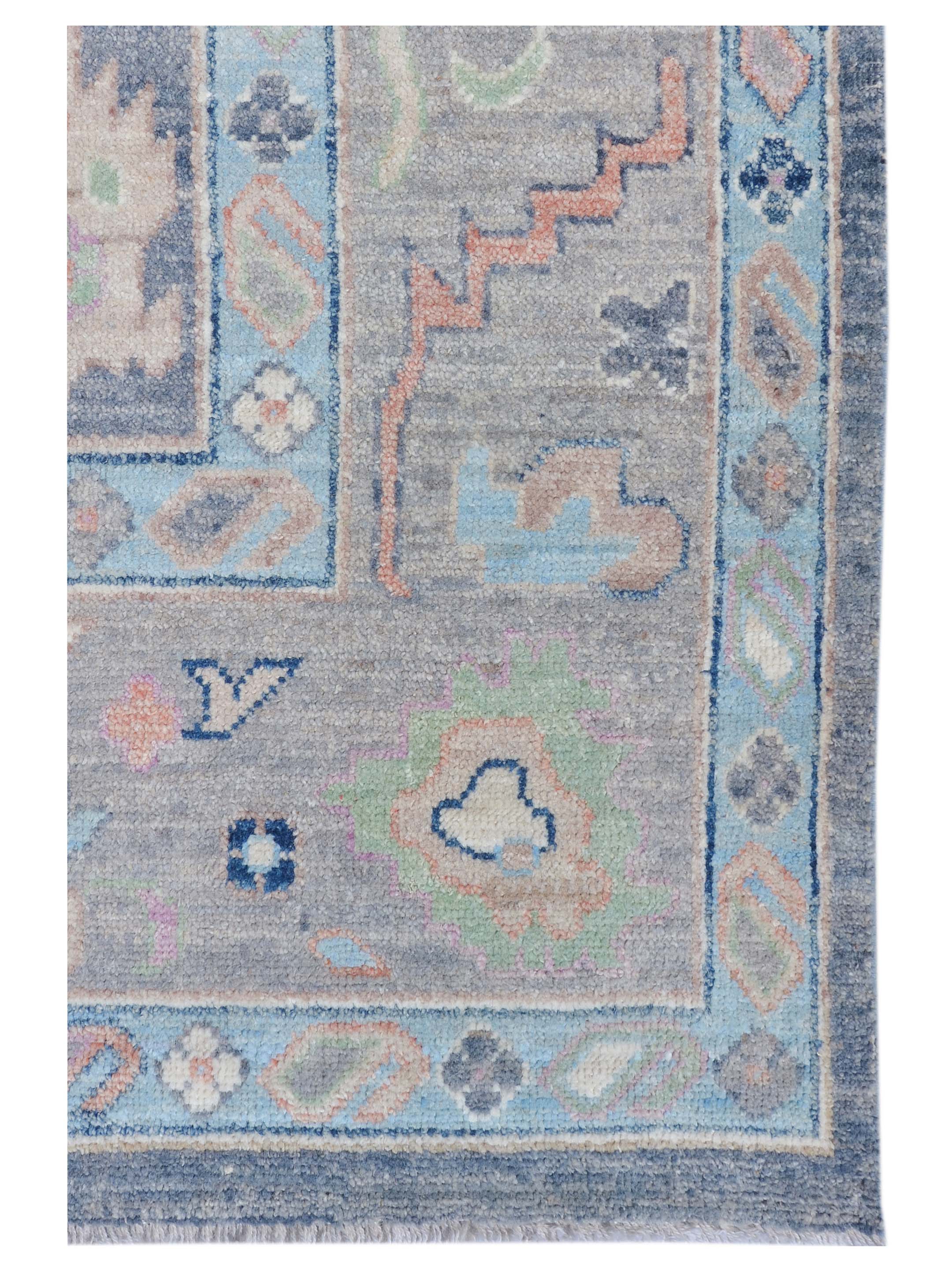 Ushak Wool Weft Hand Knotted Grey 8x10 - Image 4 of 5