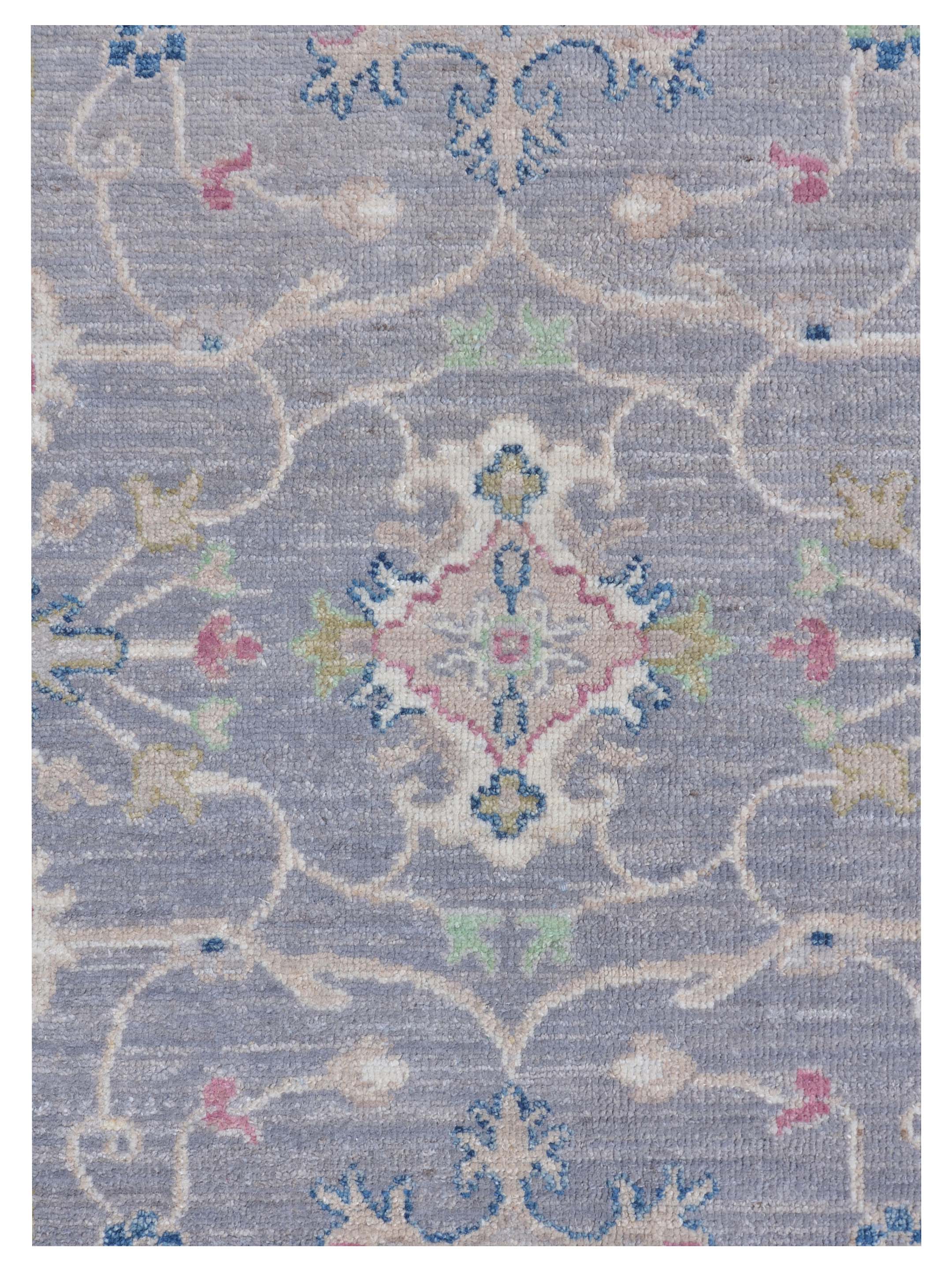 Ushak Wool Weft Hand Knotted Grey 8x10 - Image 3 of 5