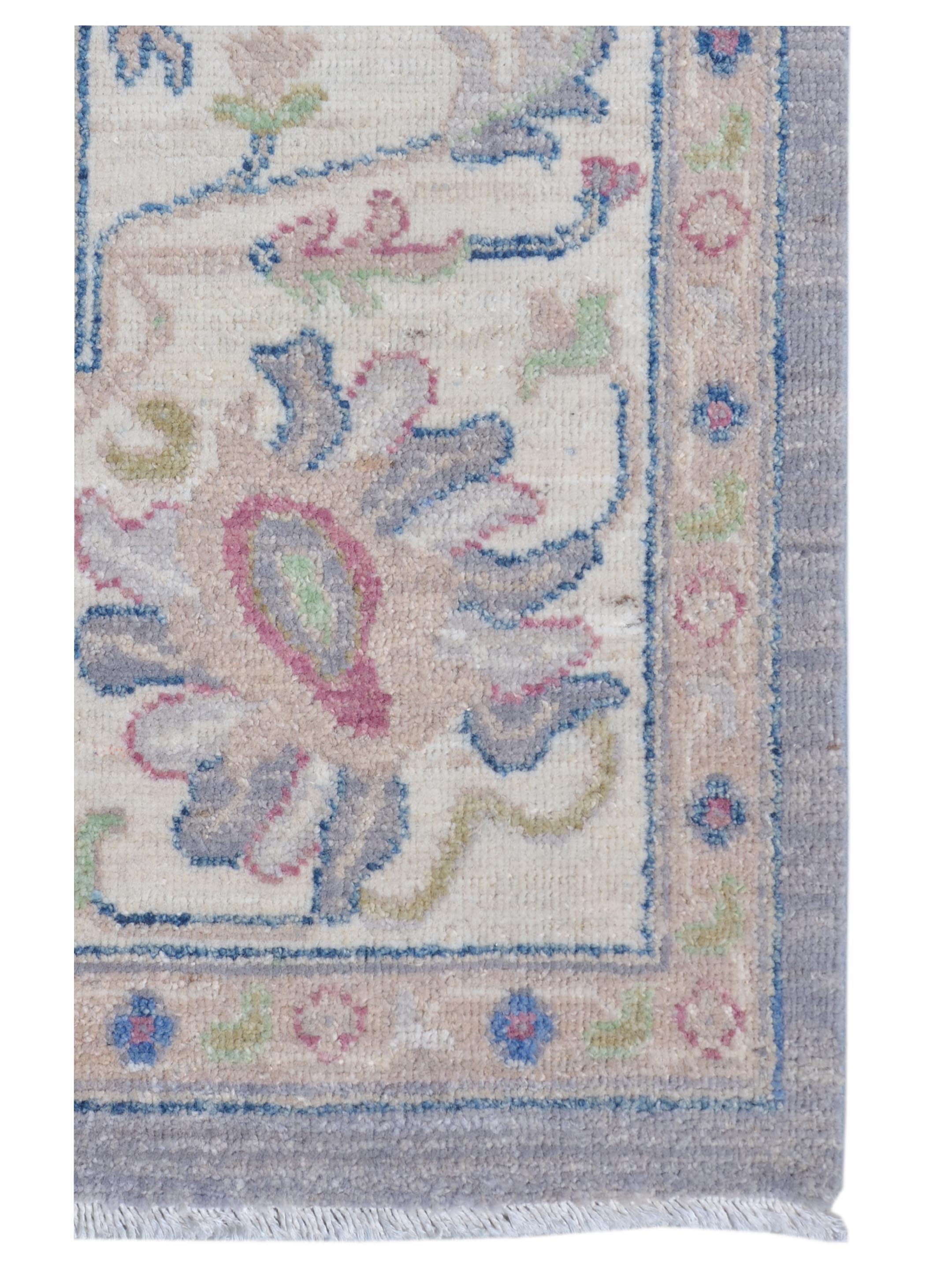 Ushak Wool Weft Hand Knotted Grey 8x10 - Image 4 of 5
