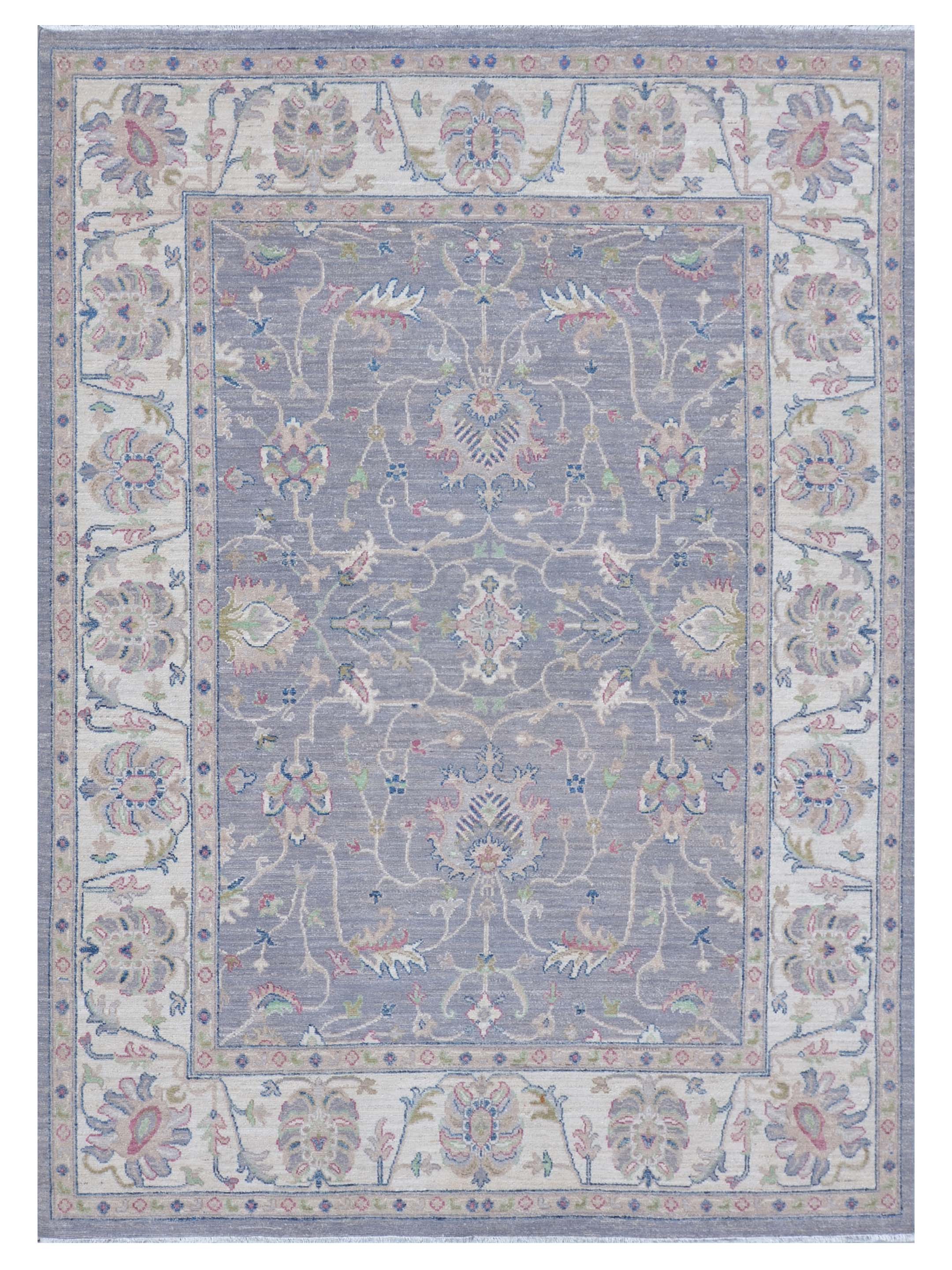 Ushak Wool Weft Hand Knotted Grey 8x10
