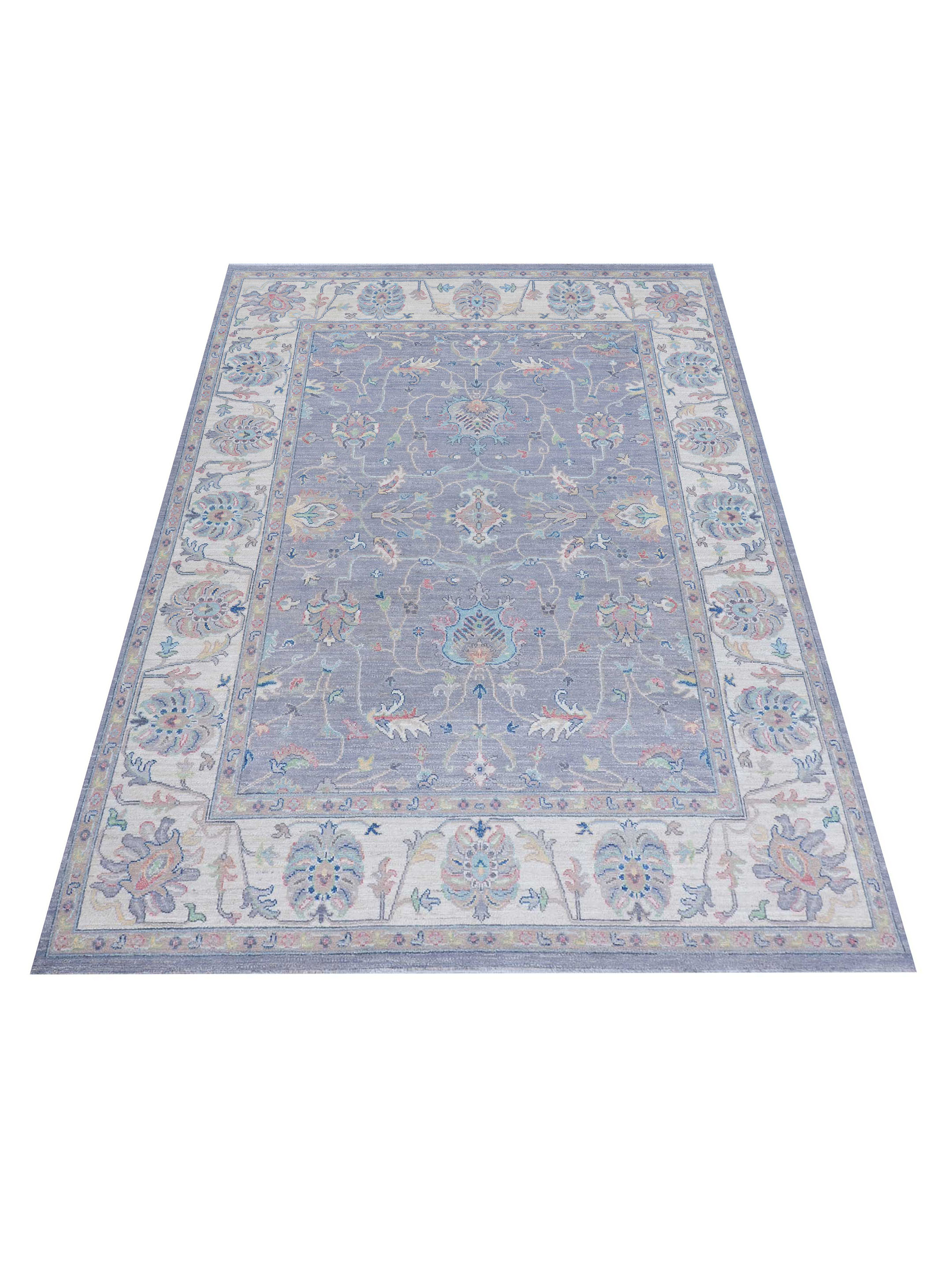 Ushak Wool Weft Hand Knotted Grey 8x10 - Image 2 of 5