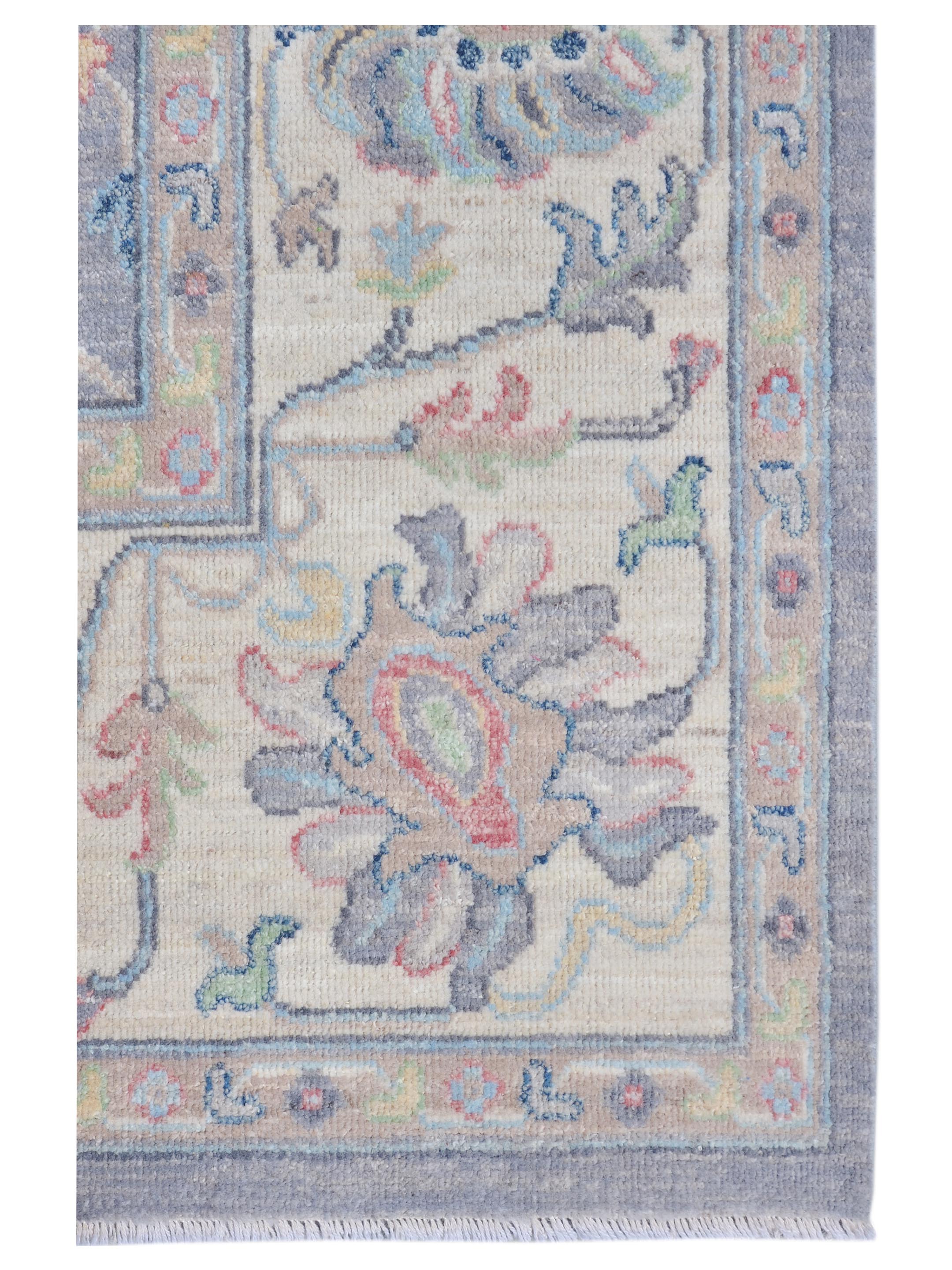 Ushak Wool Weft Hand Knotted Grey 8x10 - Image 4 of 5