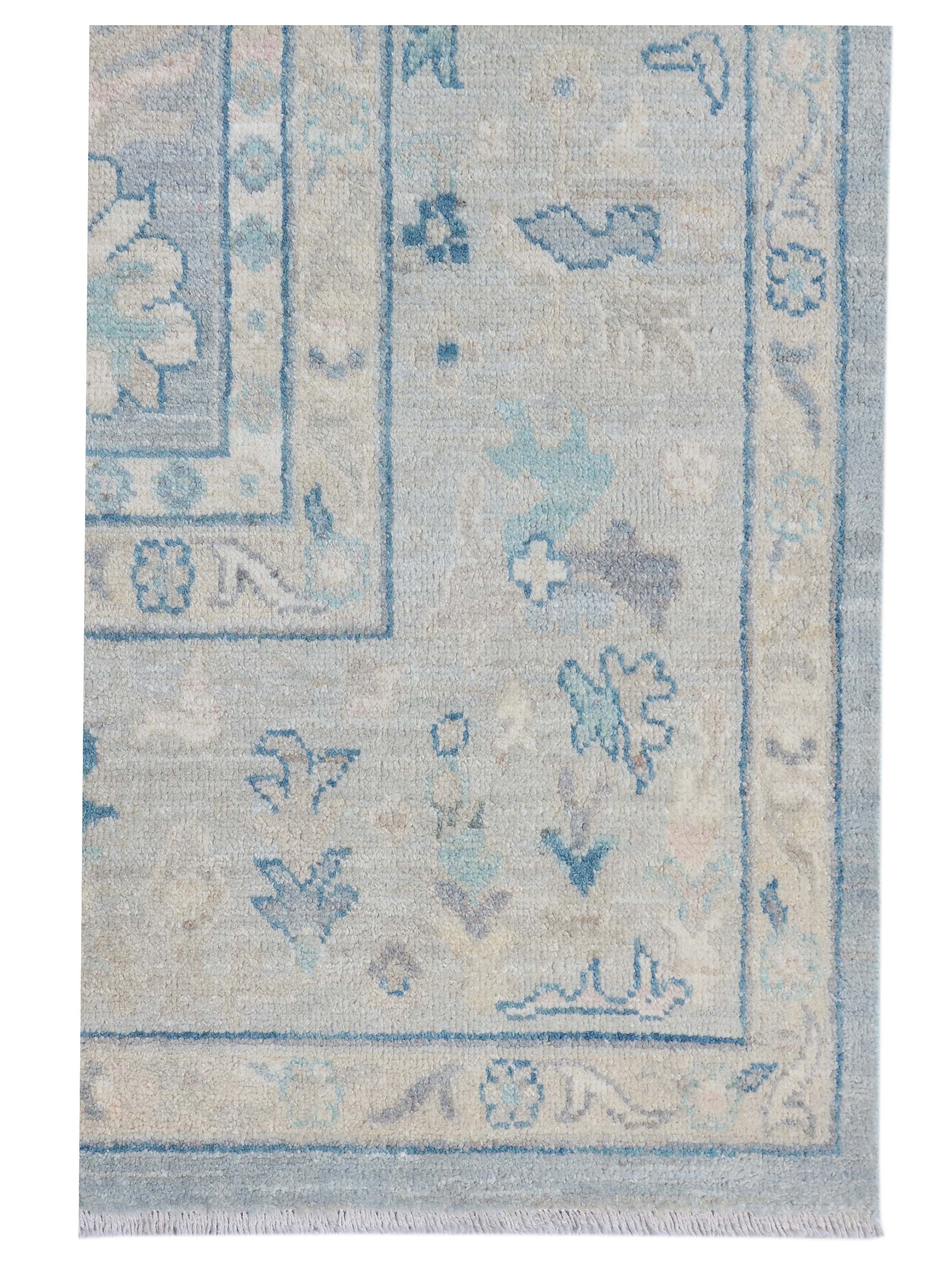 Ushak Wool Weft Hand Knotted Grey 9x12 - Image 4 of 5