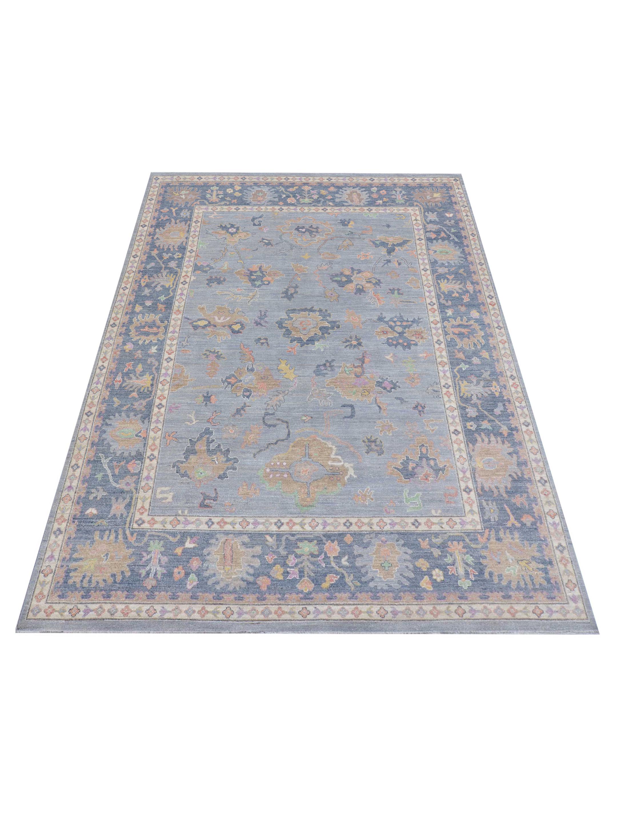 Ushak Wool Weft Hand Knotted Grey 9x12 - Image 2 of 5