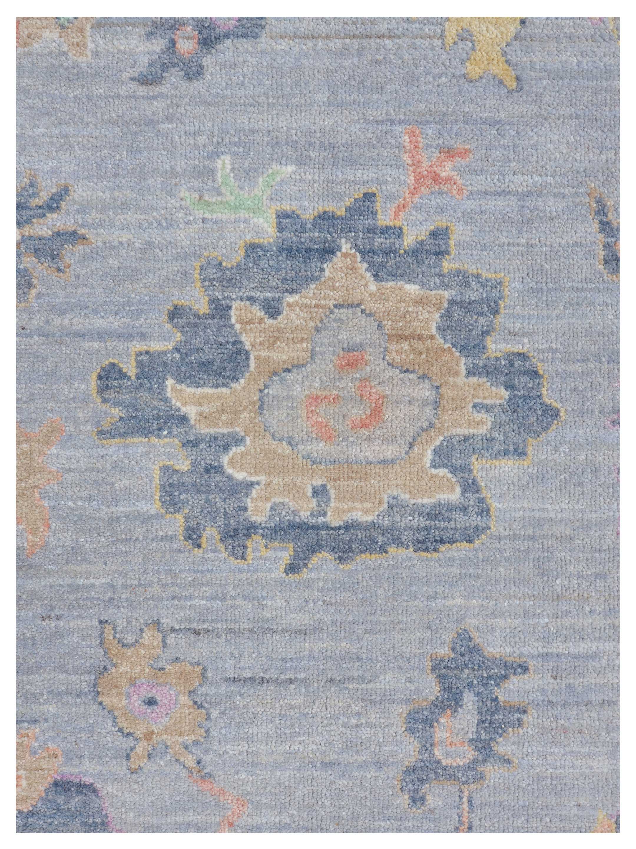 Ushak Wool Weft Hand Knotted Grey 9x12 - Image 3 of 5