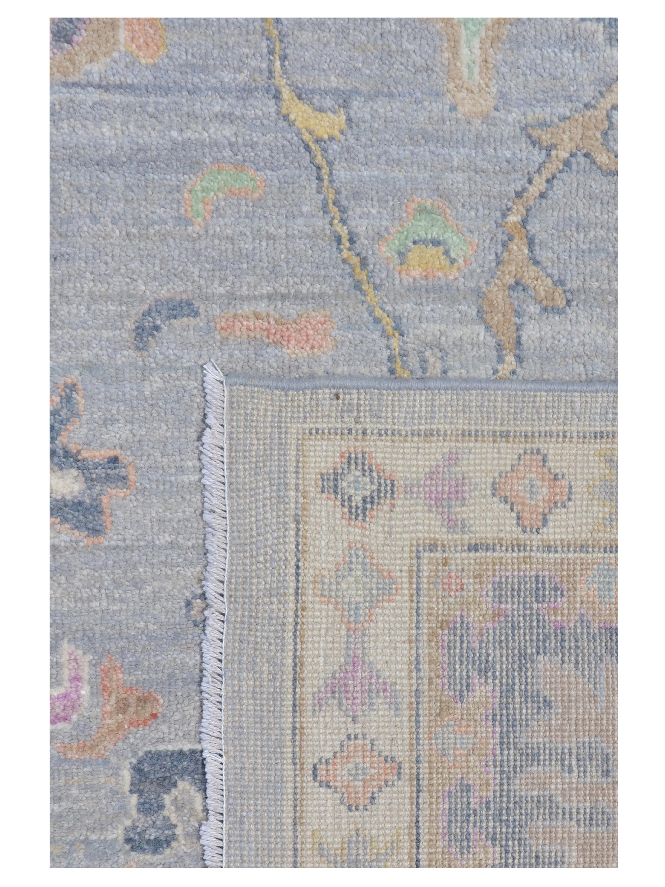 Ushak Wool Weft Hand Knotted Grey 9x12 - Image 5 of 5