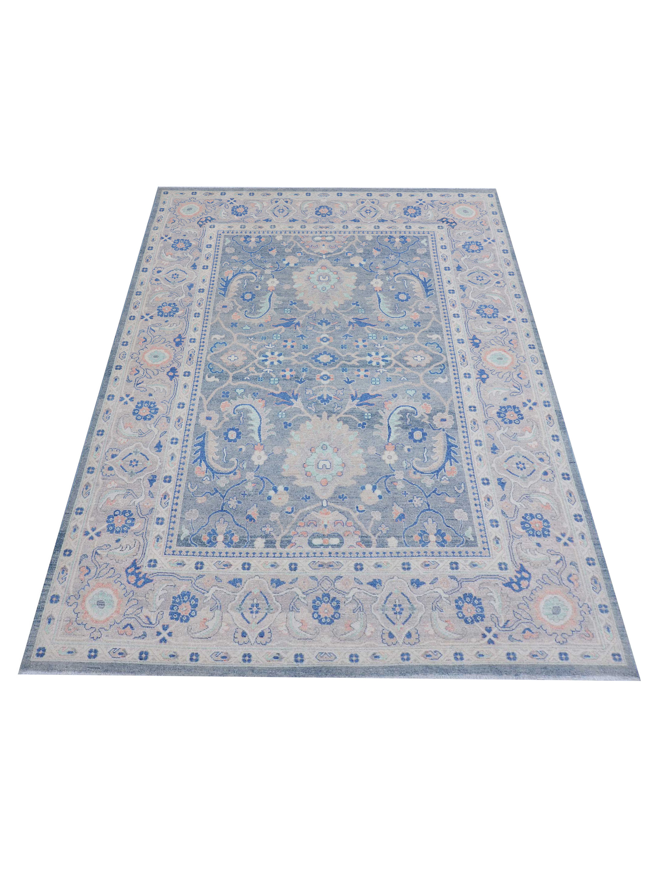Ushak Wool Weft Hand Knotted Grey 9x12 - Image 2 of 5