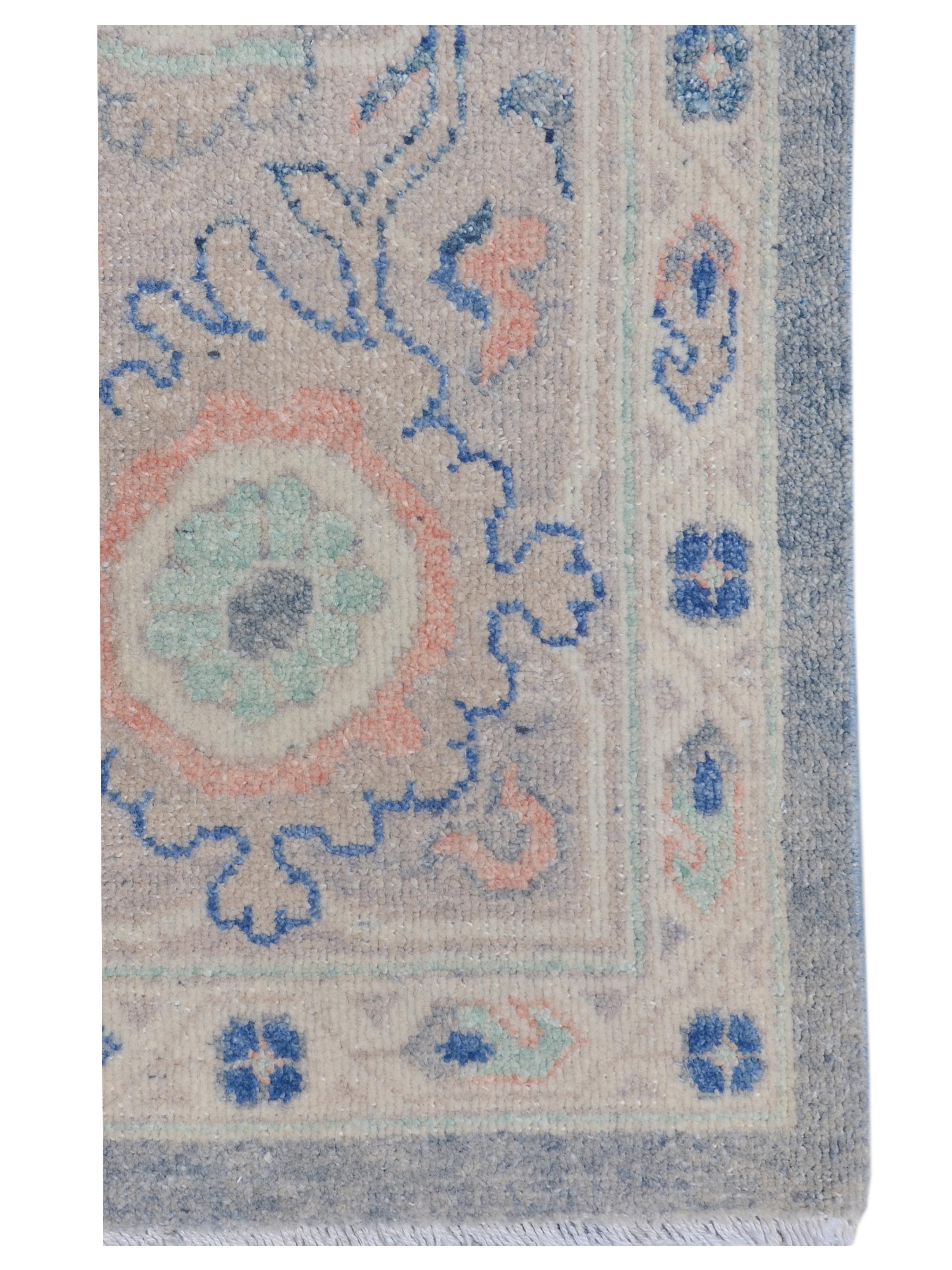 Ushak Wool Weft Hand Knotted Grey 9x12 - Image 4 of 5
