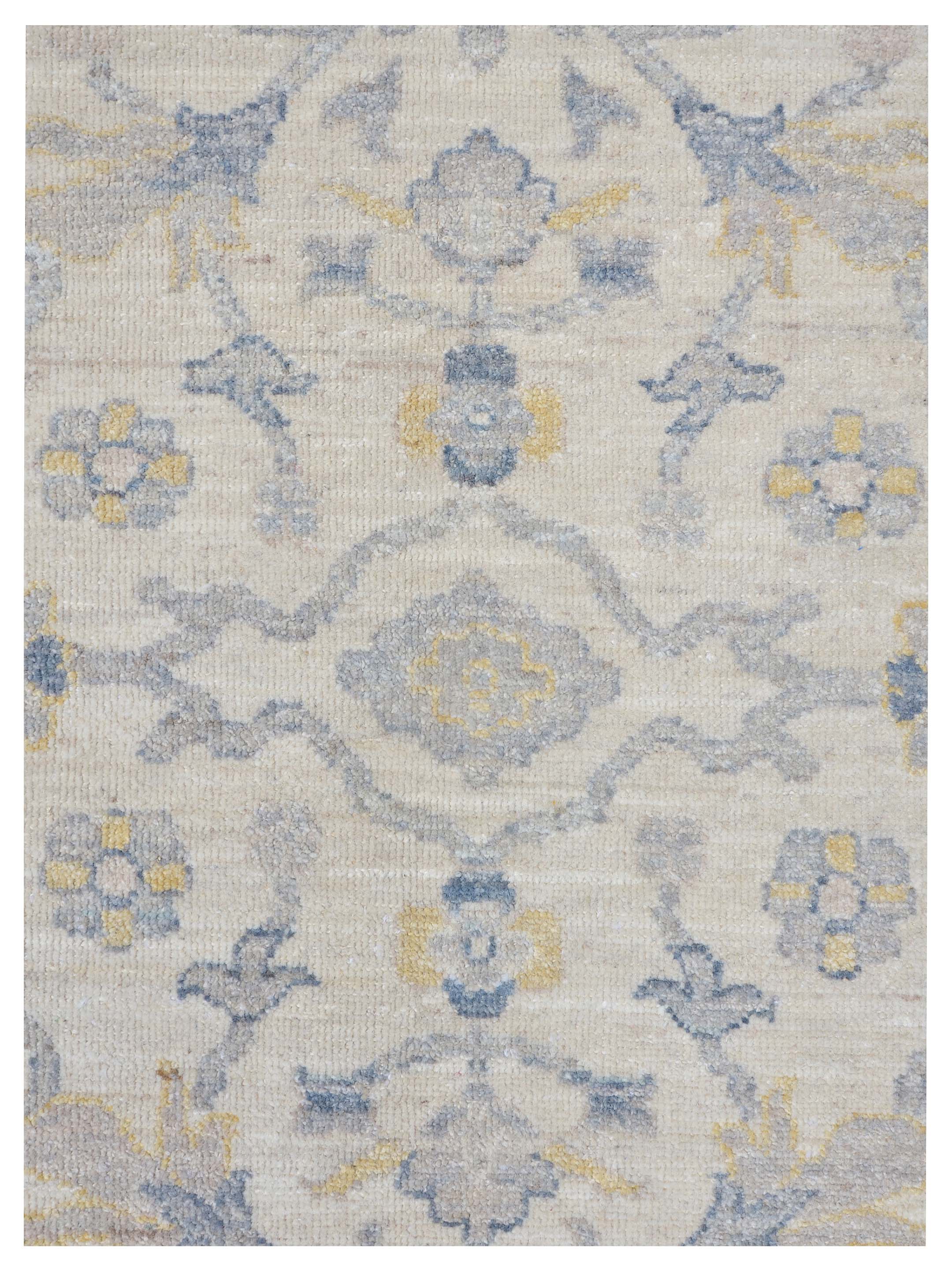 Ushak Wool Weft Hand Knotted Ivory 9x12 - Image 3 of 5