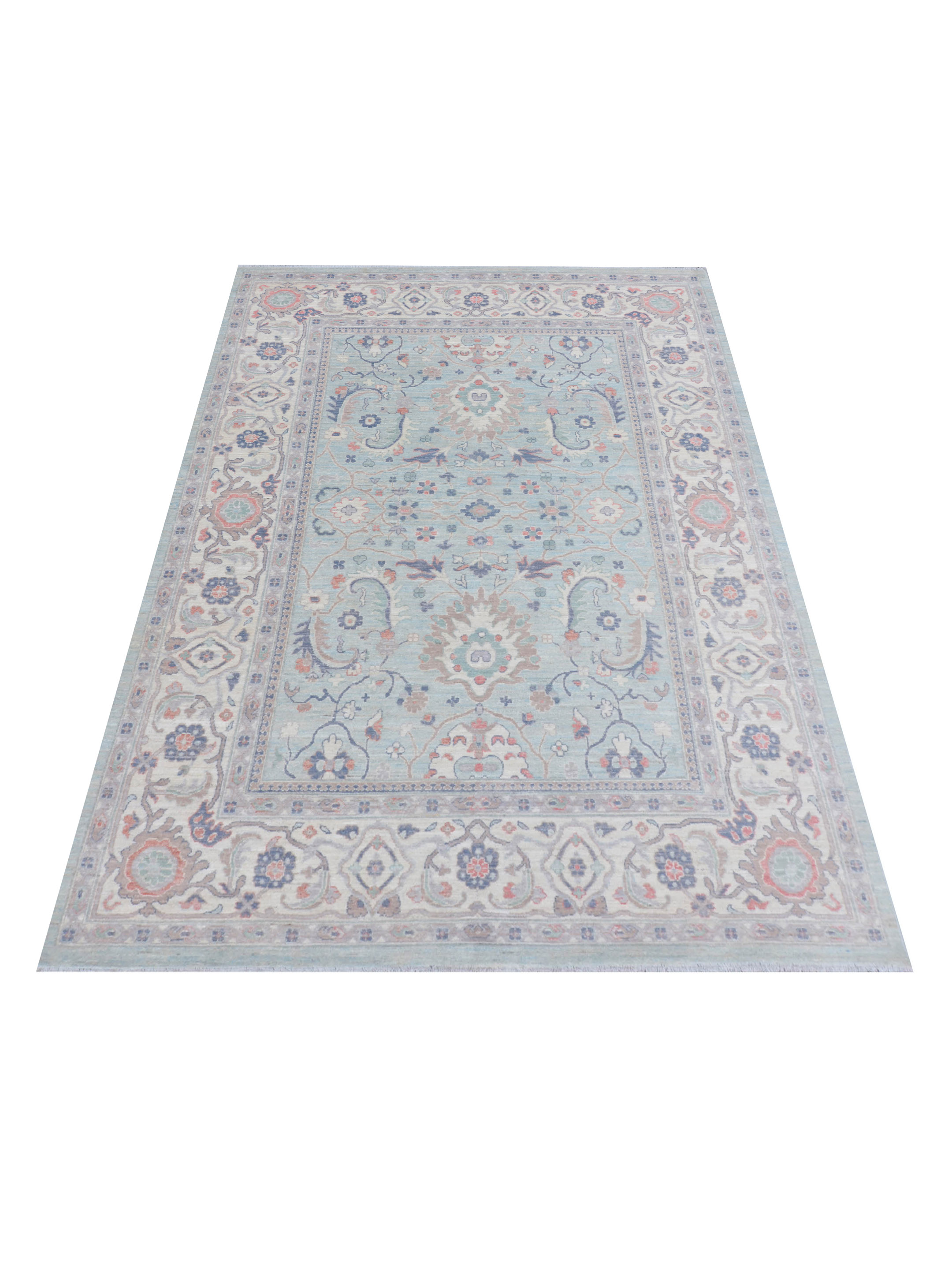 Ushak Wool Weft Hand Knotted Grey 9x12 - Image 2 of 5