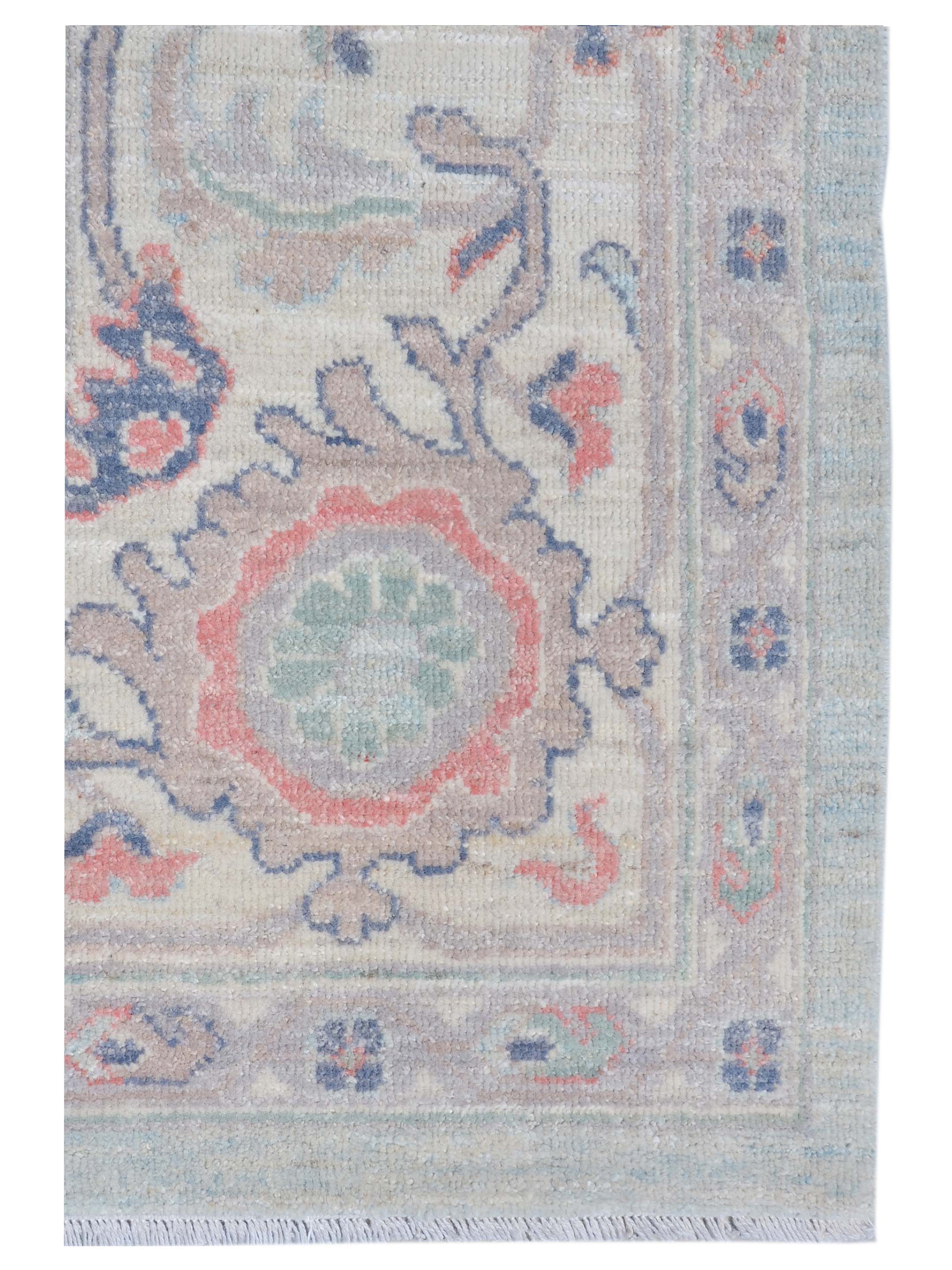 Ushak Wool Weft Hand Knotted Grey 9x12 - Image 4 of 5