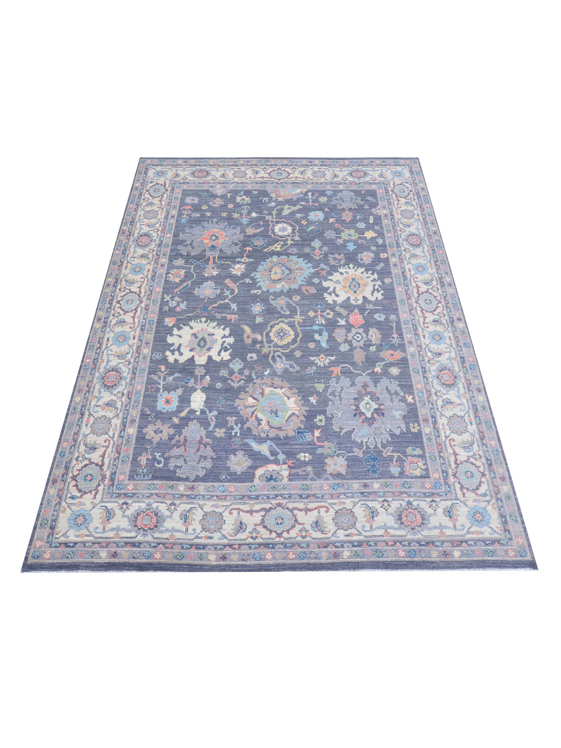 Ushak Wool Weft Hand Knotted Grey 9x12 - Image 2 of 5