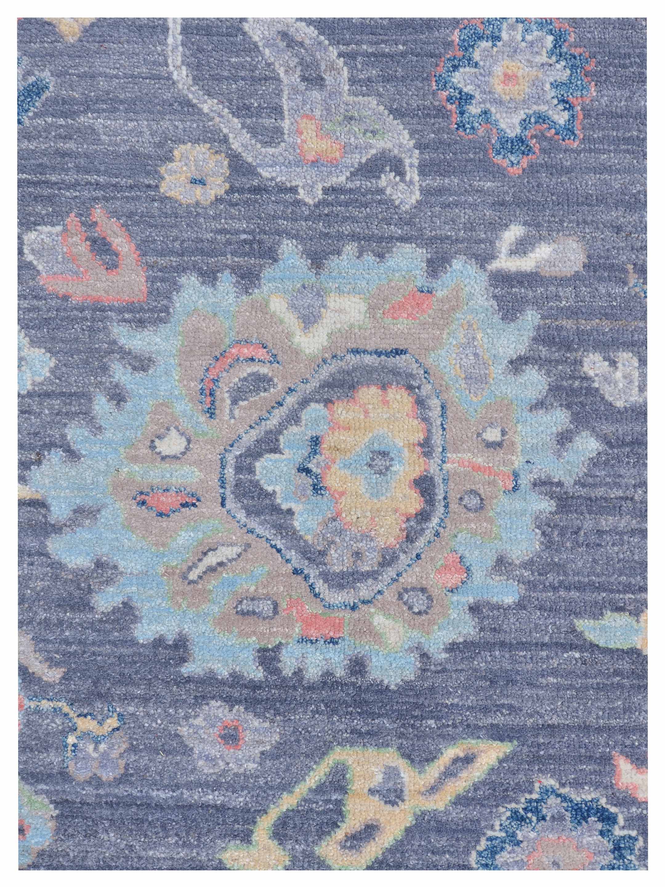 Ushak Wool Weft Hand Knotted Grey 9x12 - Image 3 of 5
