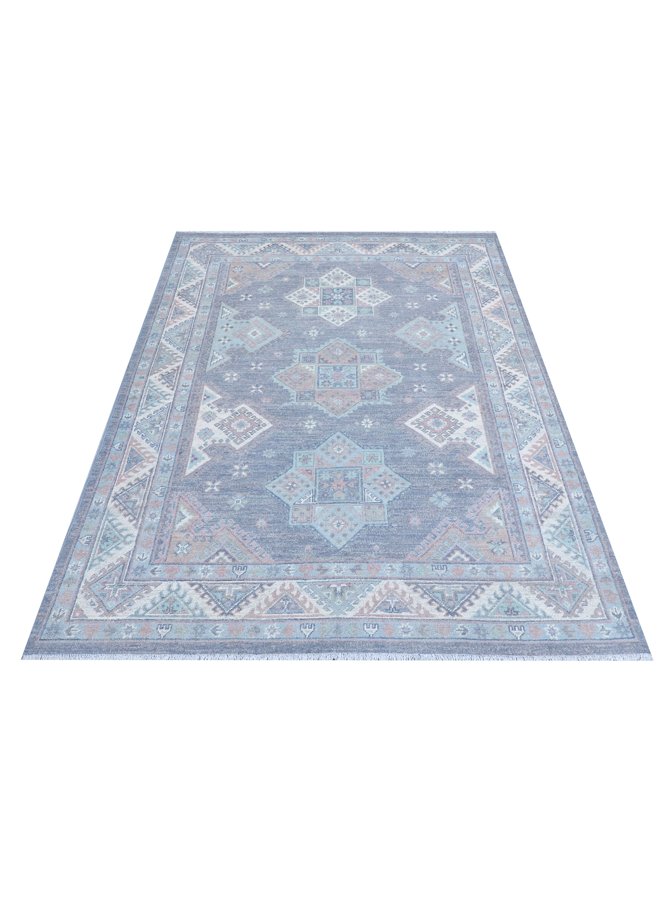 Ushak Hand Knotted Grey 8x10 - Image 2 of 5