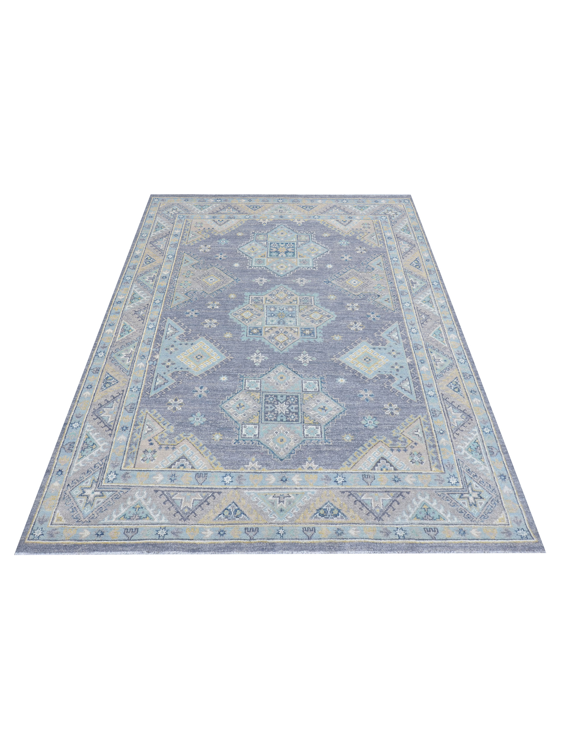 Ushak Hand Knotted Grey 8x10 - Image 2 of 5