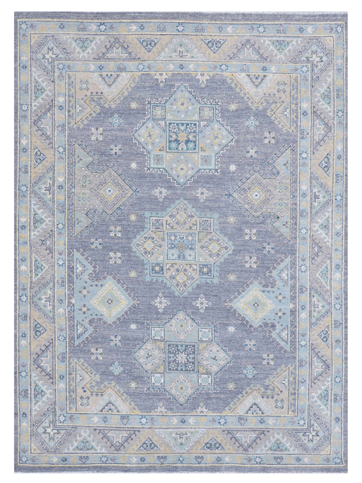 Ushak Hand Knotted Grey 8x10