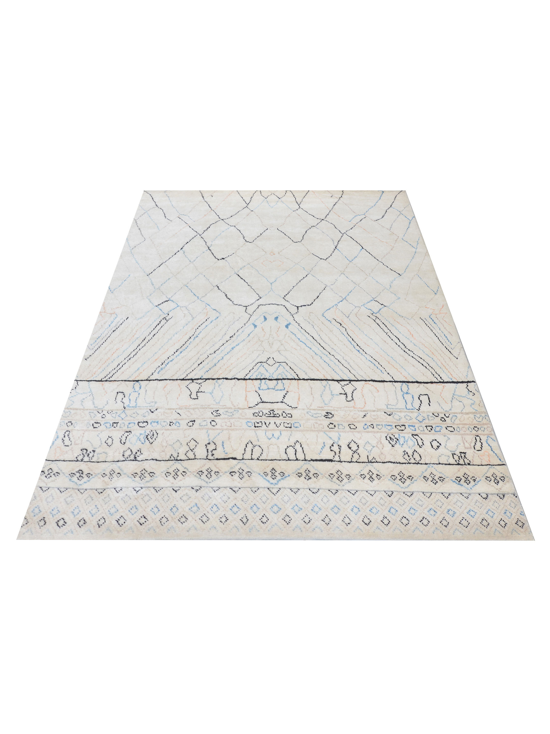 Moroccan Hand Knotted Ivory 8x10 - Image 2 of 5