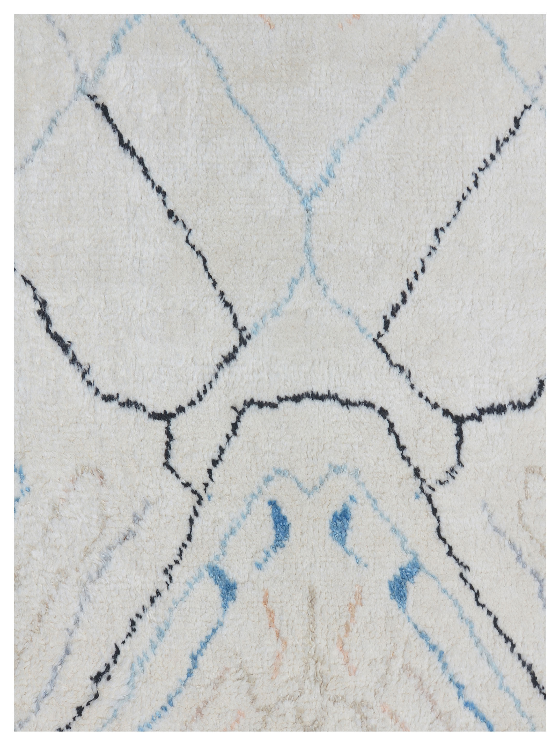 Moroccan Hand Knotted Ivory 8x10 - Image 3 of 5