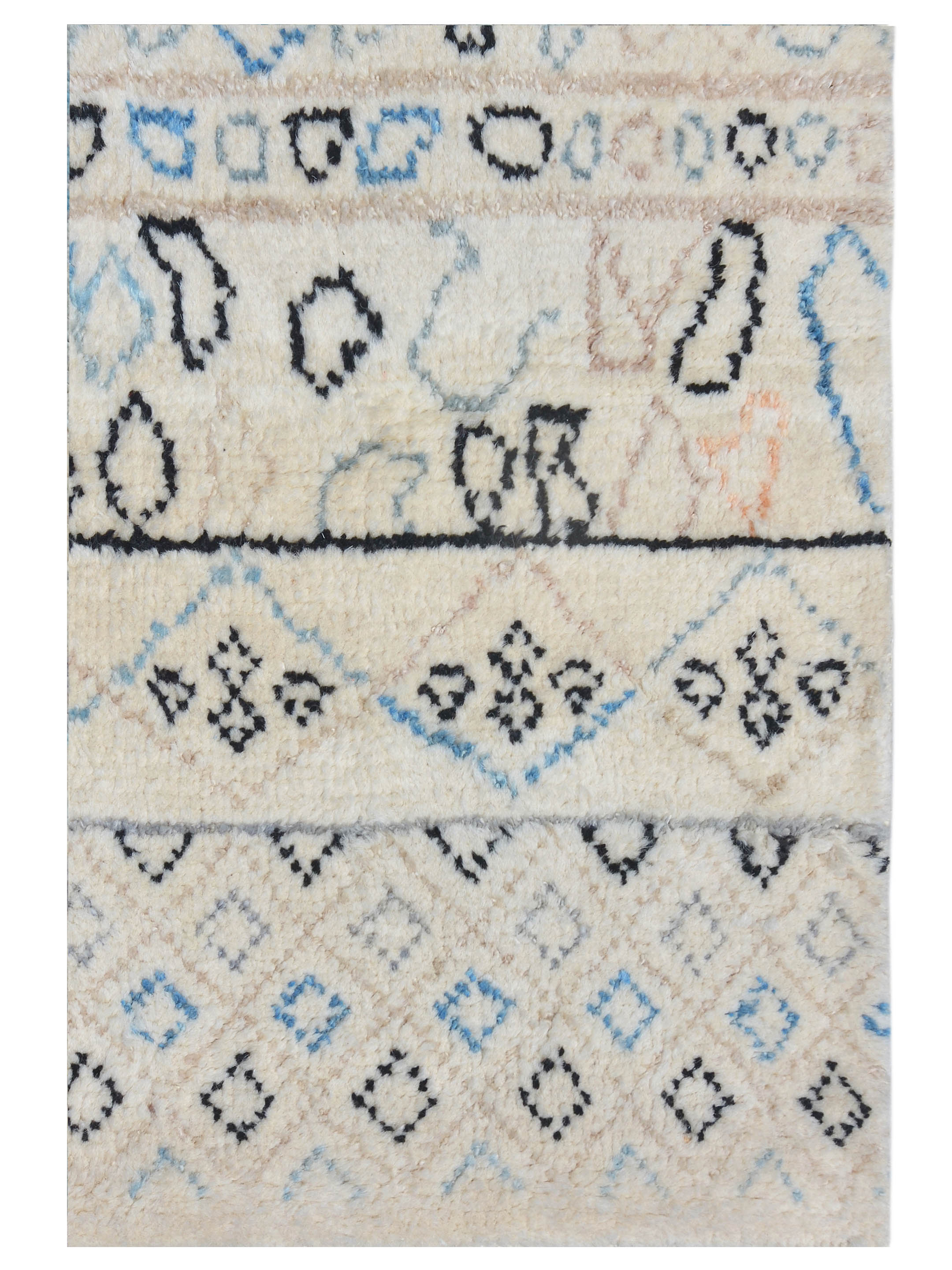 Moroccan Hand Knotted Ivory 8x10 - Image 4 of 5