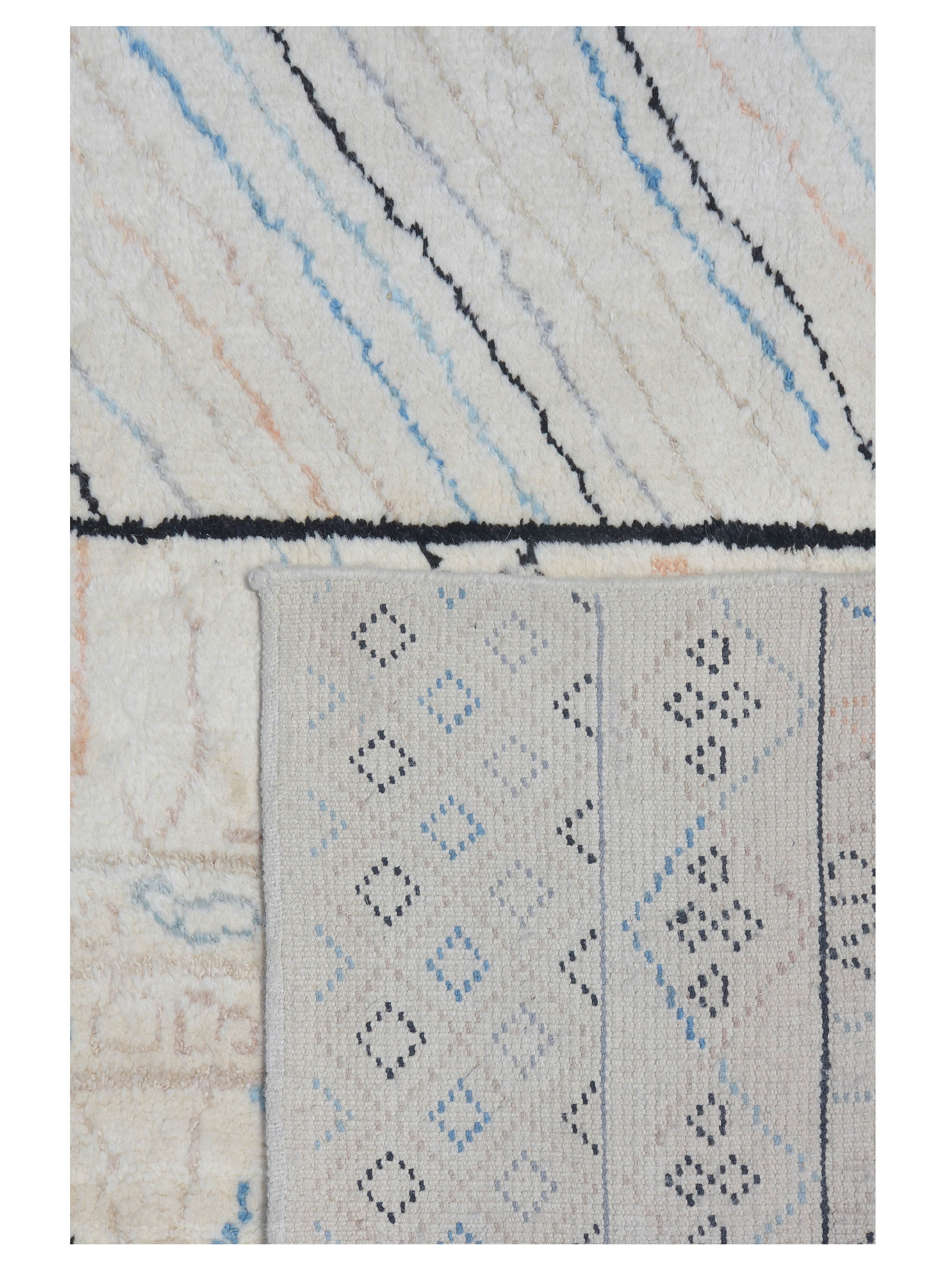Moroccan Hand Knotted Ivory 8x10 - Image 5 of 5