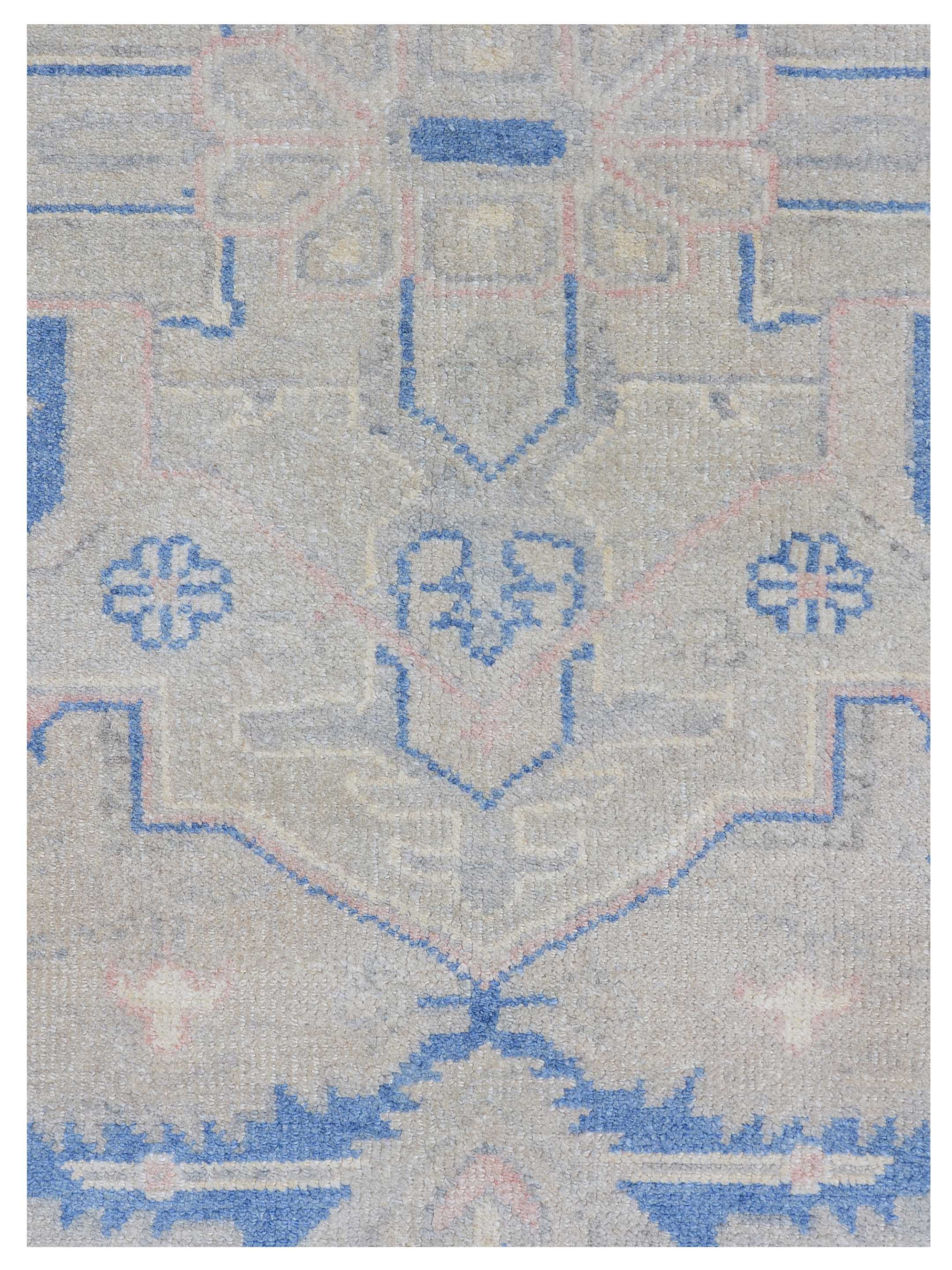 Ushak Hand Knotted Blue 9x12 - Image 3 of 5