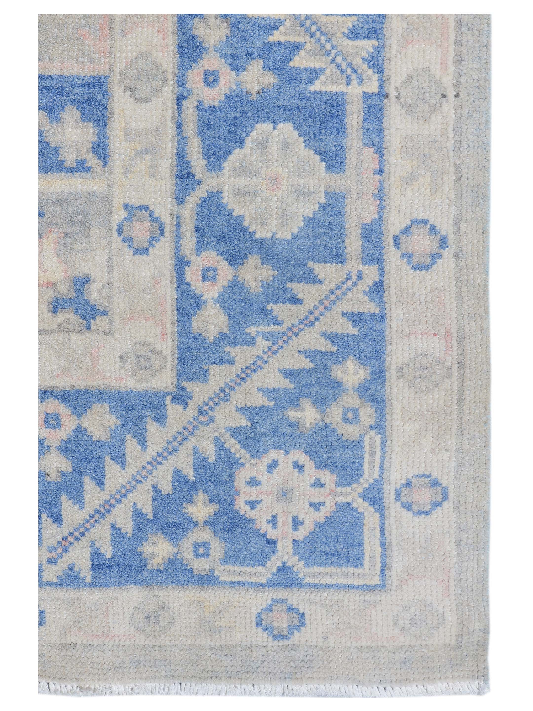 Ushak Hand Knotted Blue 9x12 - Image 4 of 5