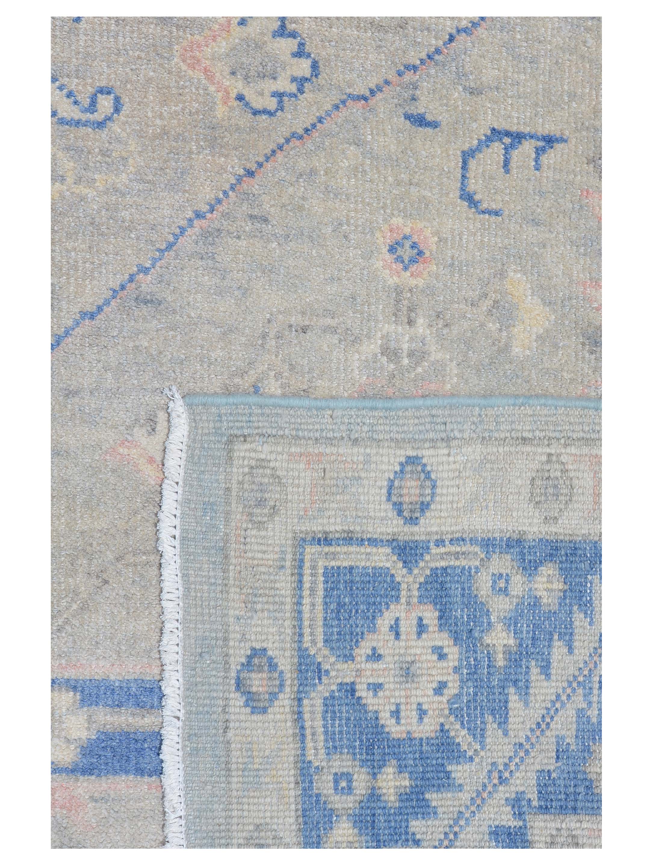 Ushak Hand Knotted Blue 9x12 - Image 5 of 5