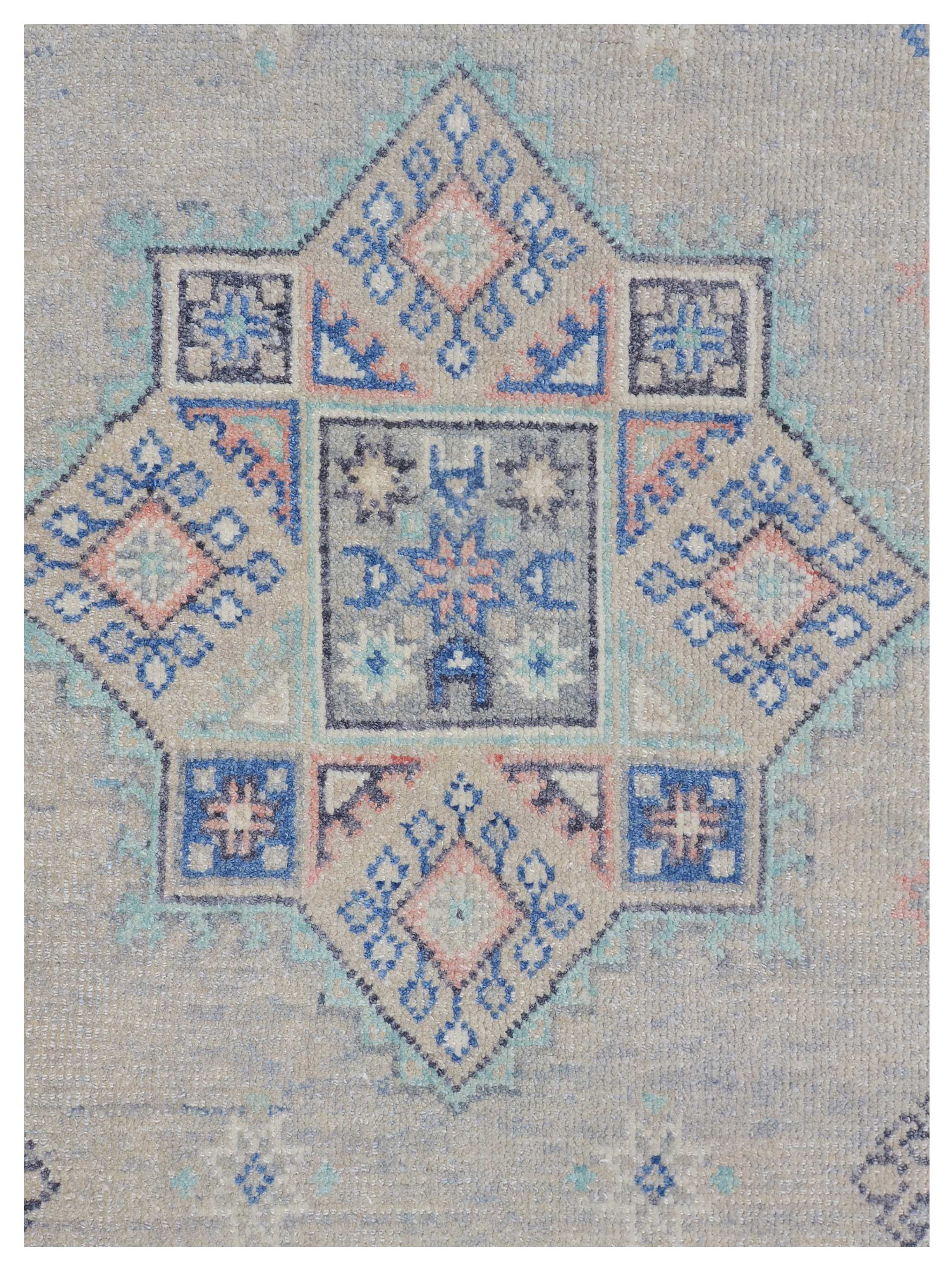 Ushak Hand Knotted Ivory 9x12 - Image 3 of 5
