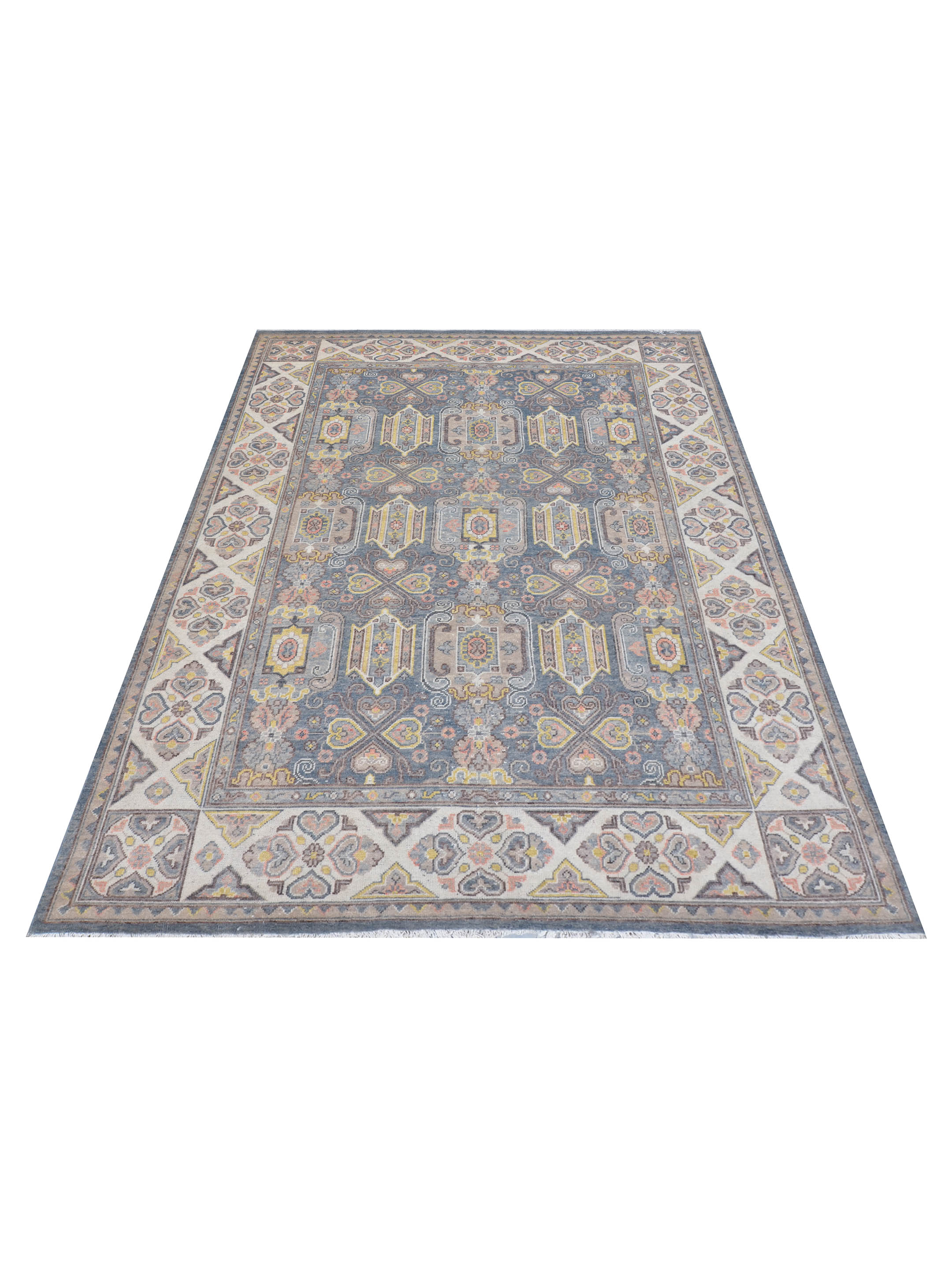 Ushak Hand Knotted Grey 10x14 - Image 2 of 5