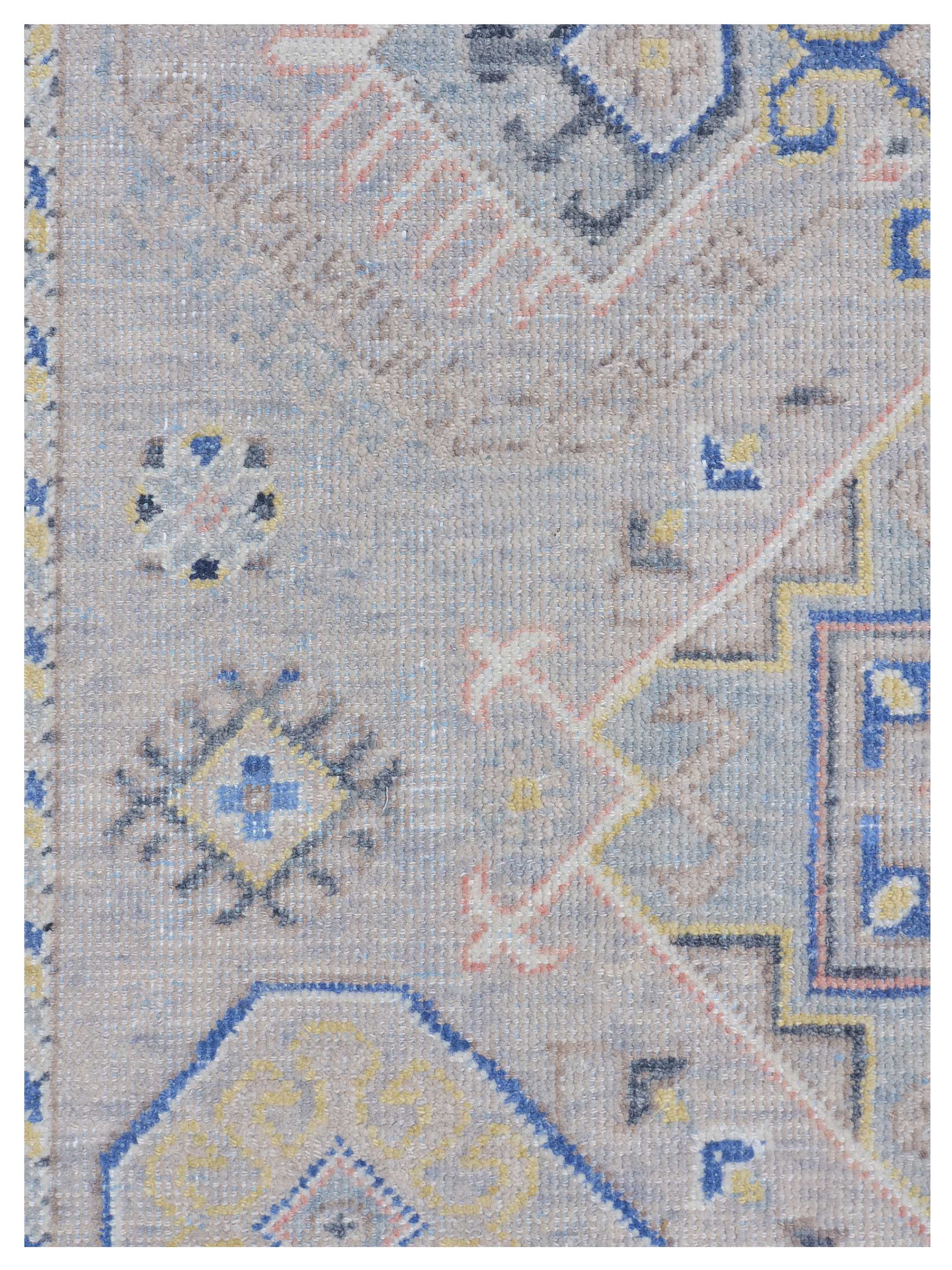 Ushak Hand Knotted Blue 10x14 - Image 3 of 5