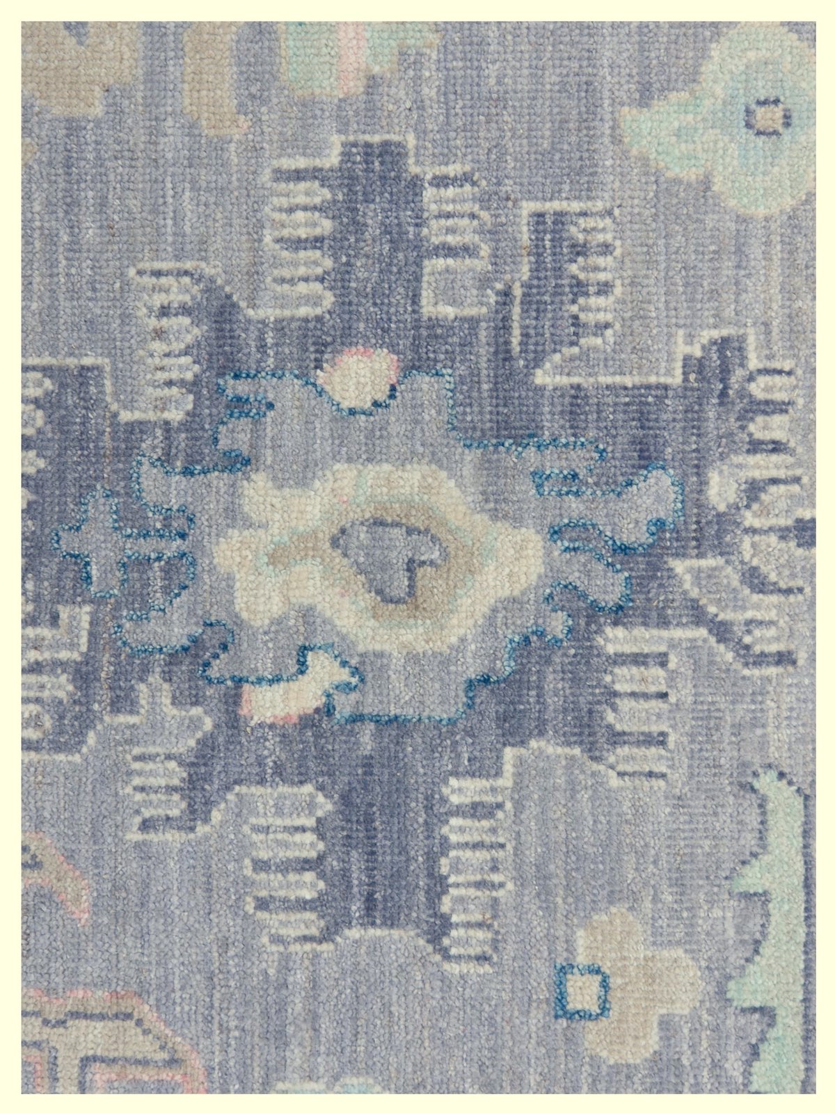 Ushak Wool Weft Hand Knotted Grey 9x12 - Image 3 of 4