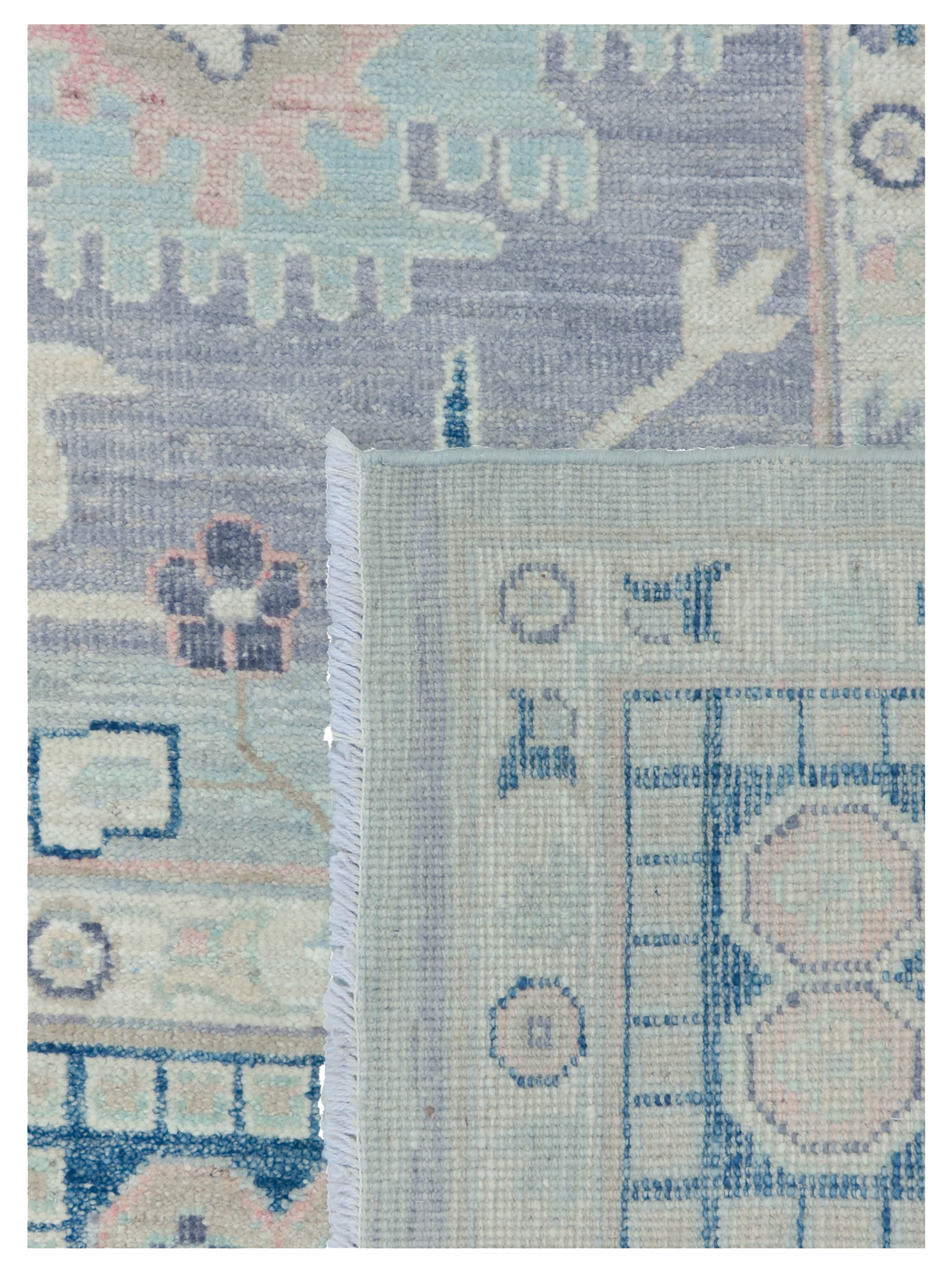 Ushak Wool Weft Hand Knotted Grey 9x12 - Image 4 of 4