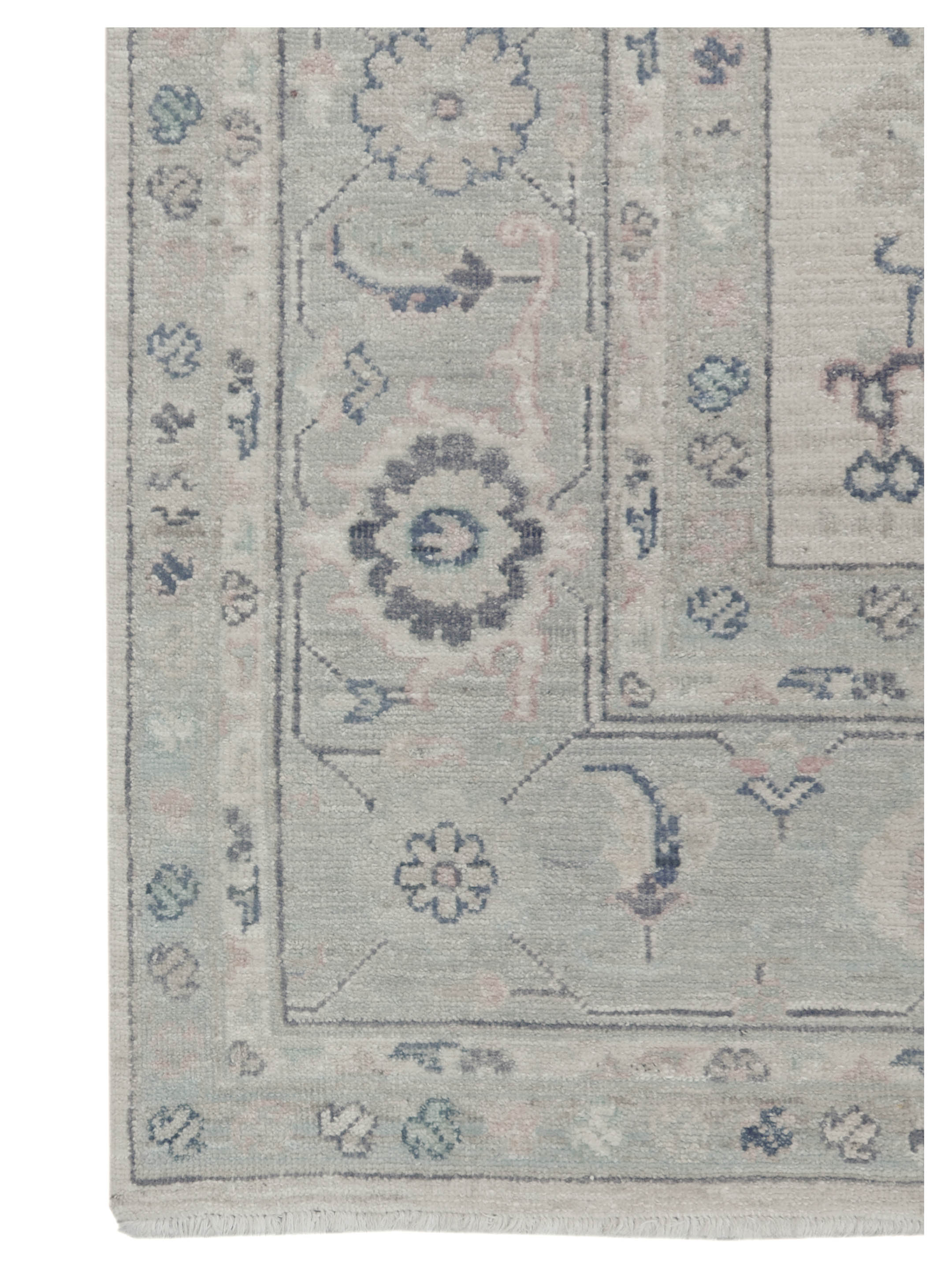 Ushak Wool Weft Hand Knotted Ivory 9x12 - Image 2 of 6