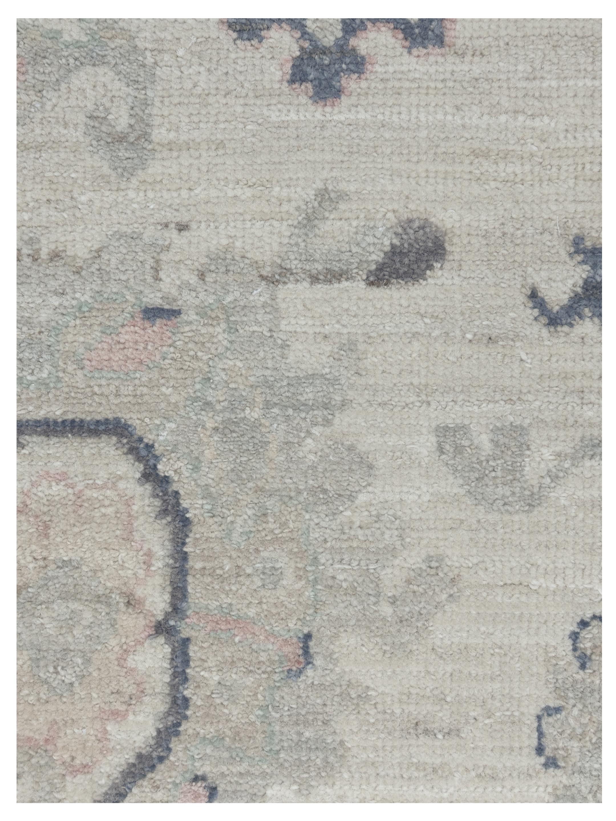 Ushak Wool Weft Hand Knotted Ivory 9x12 - Image 3 of 6