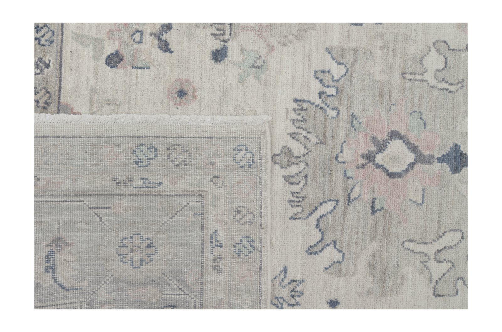 Ushak Wool Weft Hand Knotted Ivory 9x12 - Image 5 of 6