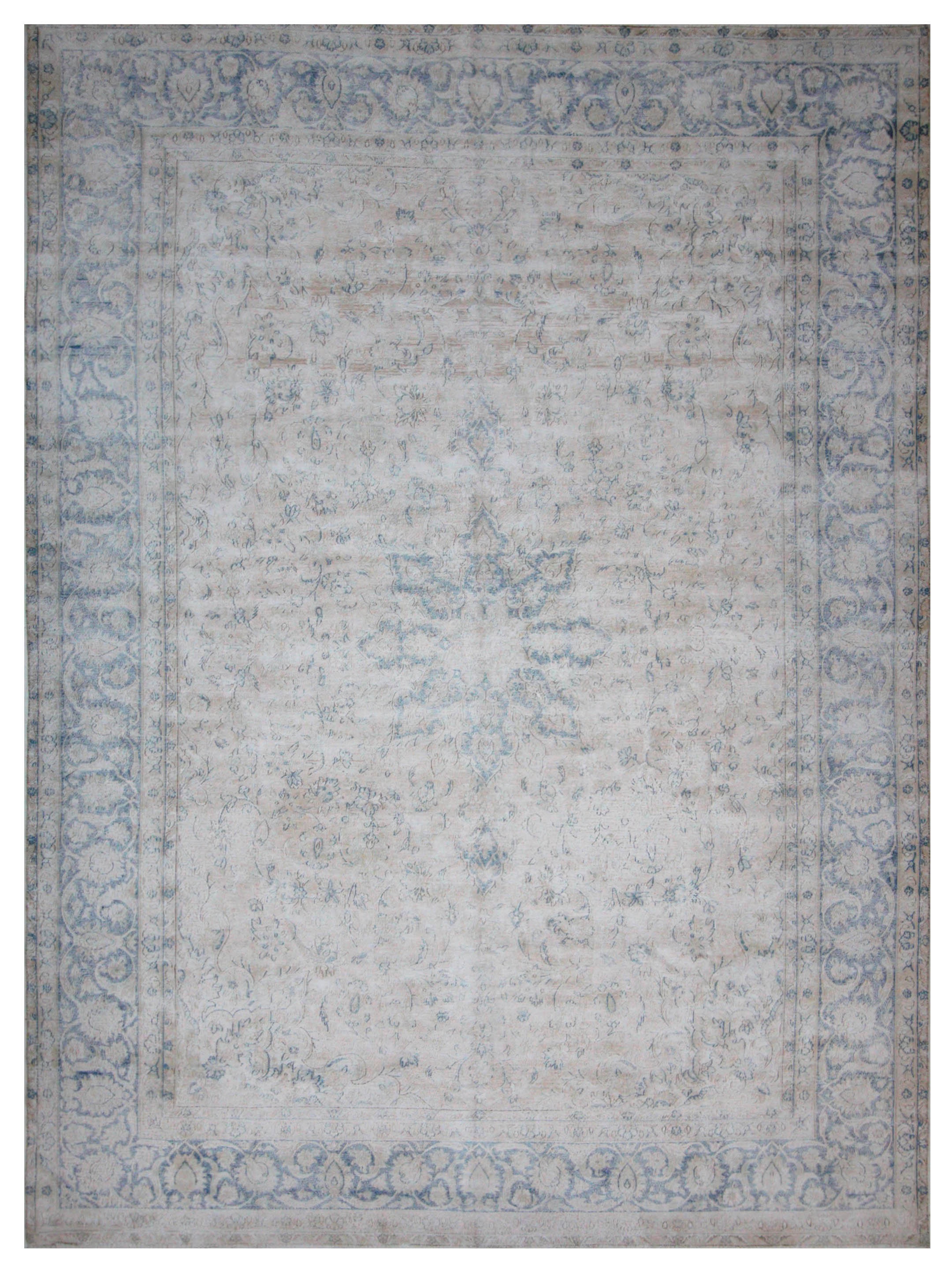 Vintage Hand Knotted Ivory 10x13