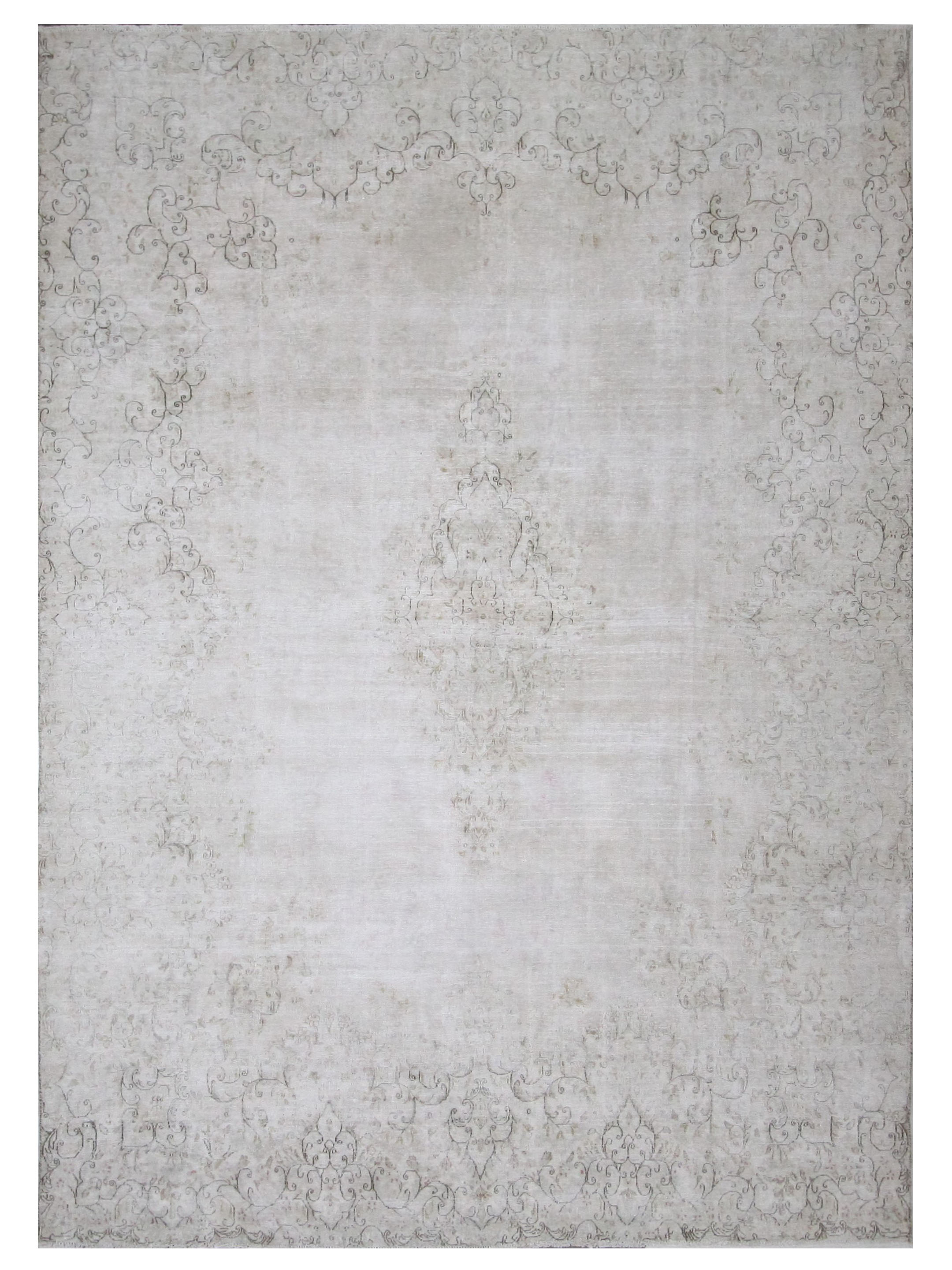 Vintage Hand Knotted Ivory 8x11