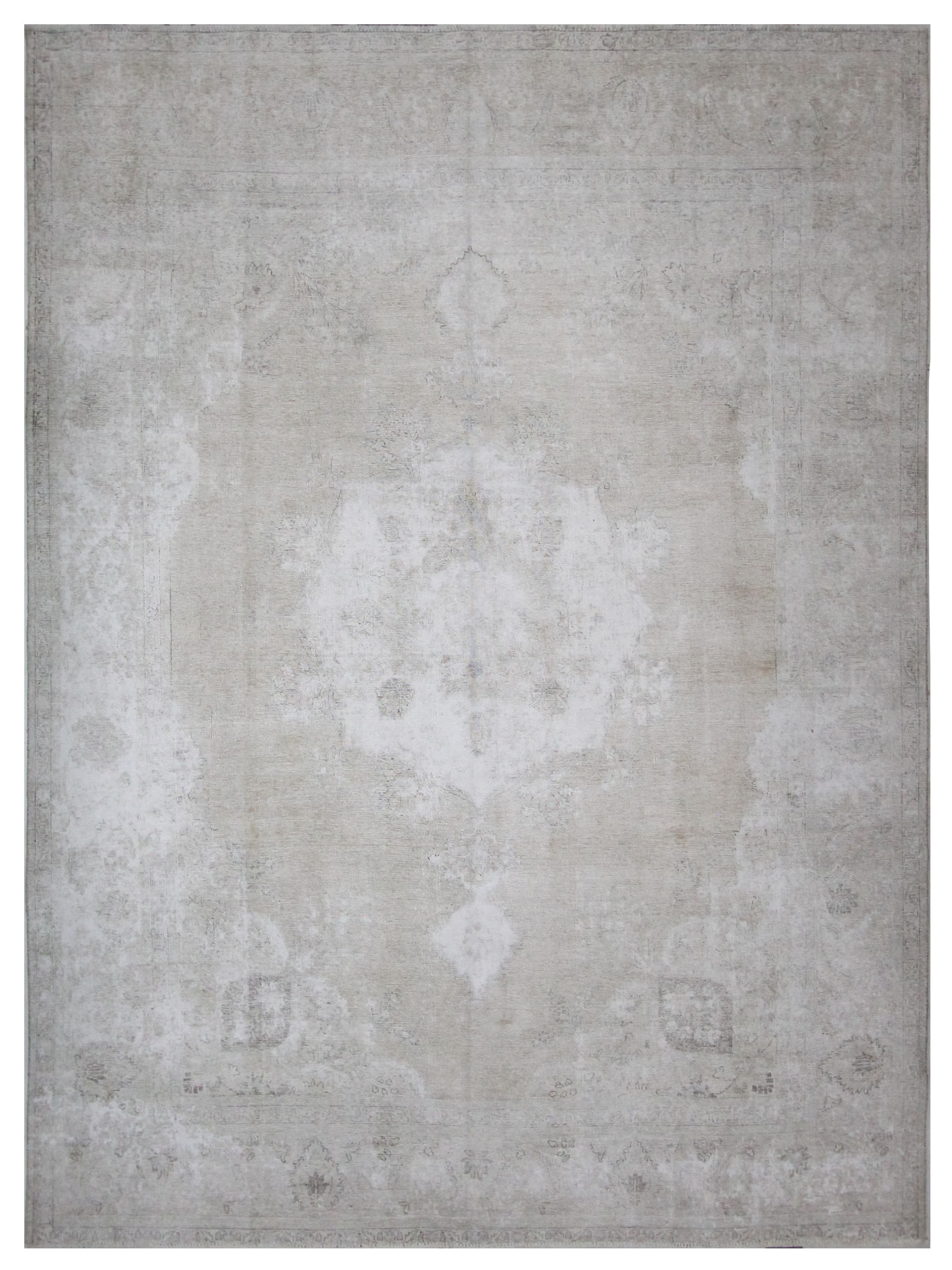 Vintage Hand Knotted Ivory 9x12