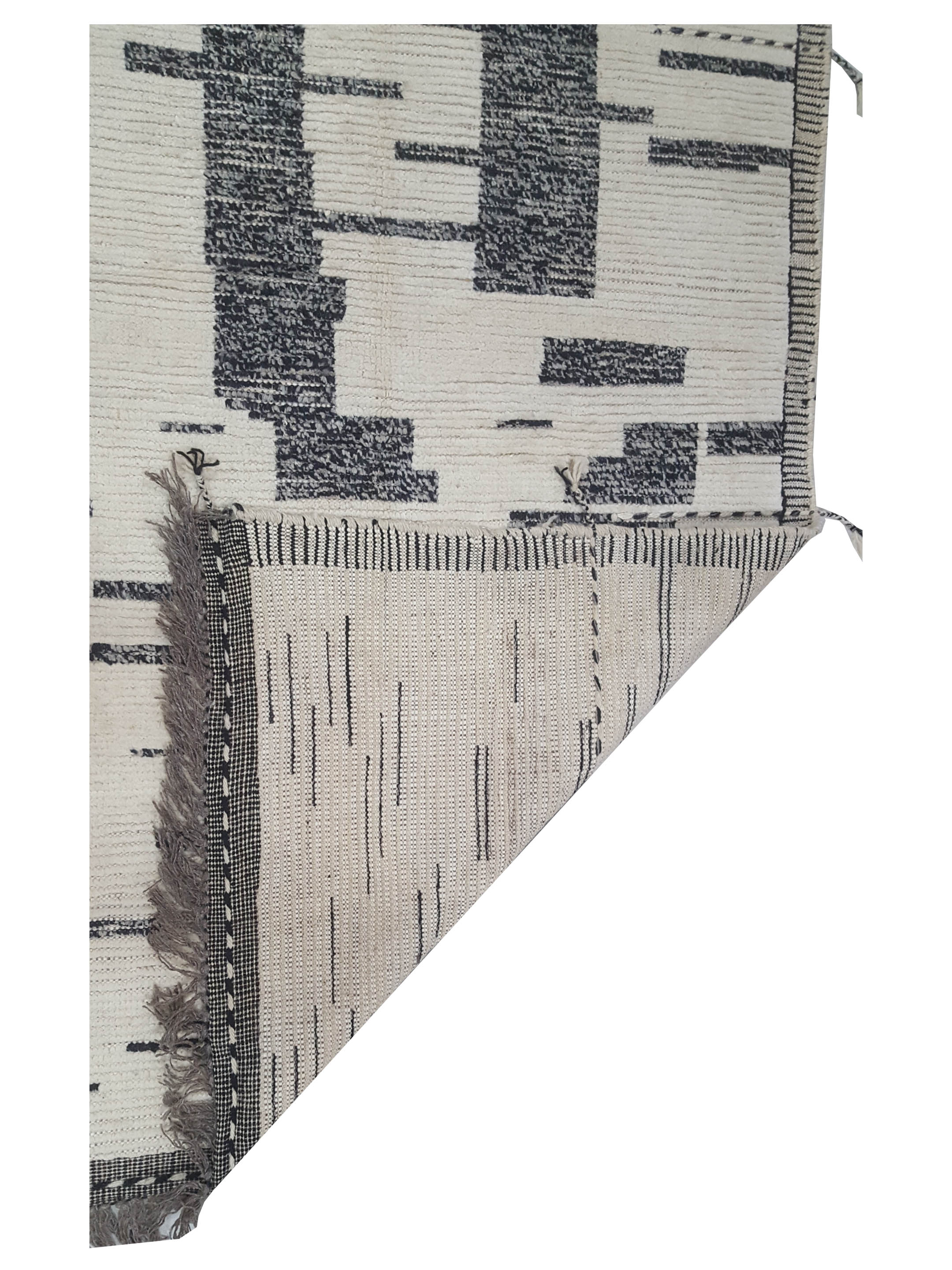 Moroccan Hand Knotted Ivory 8x10 - Image 3 of 3